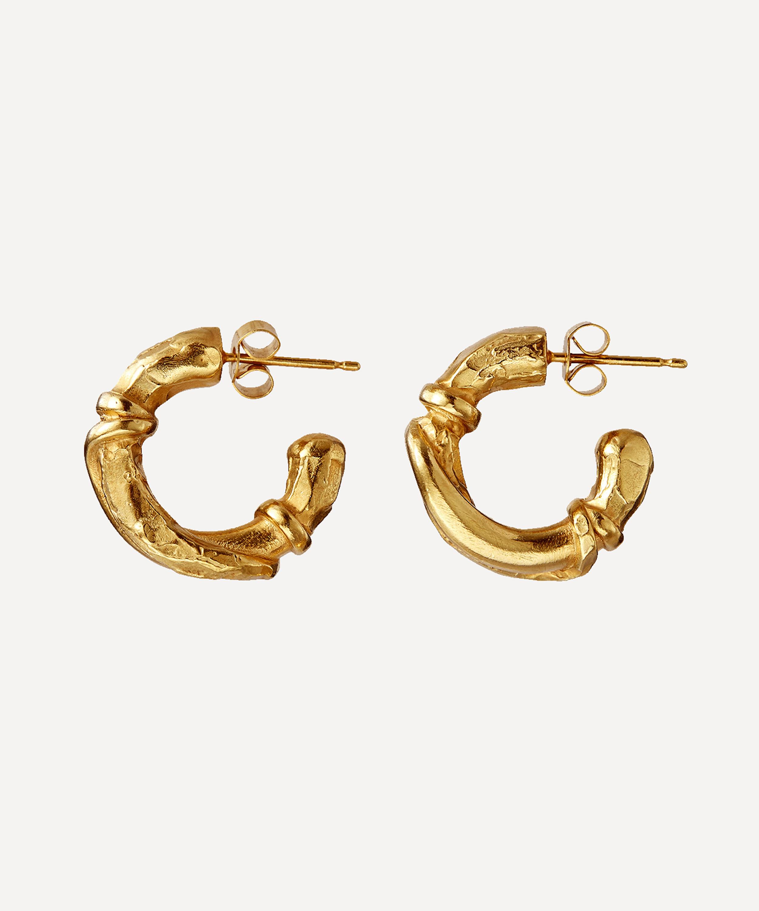 Alighieri - 24ct Gold-Plated Cat Cradle Hoop Earrings image number 1