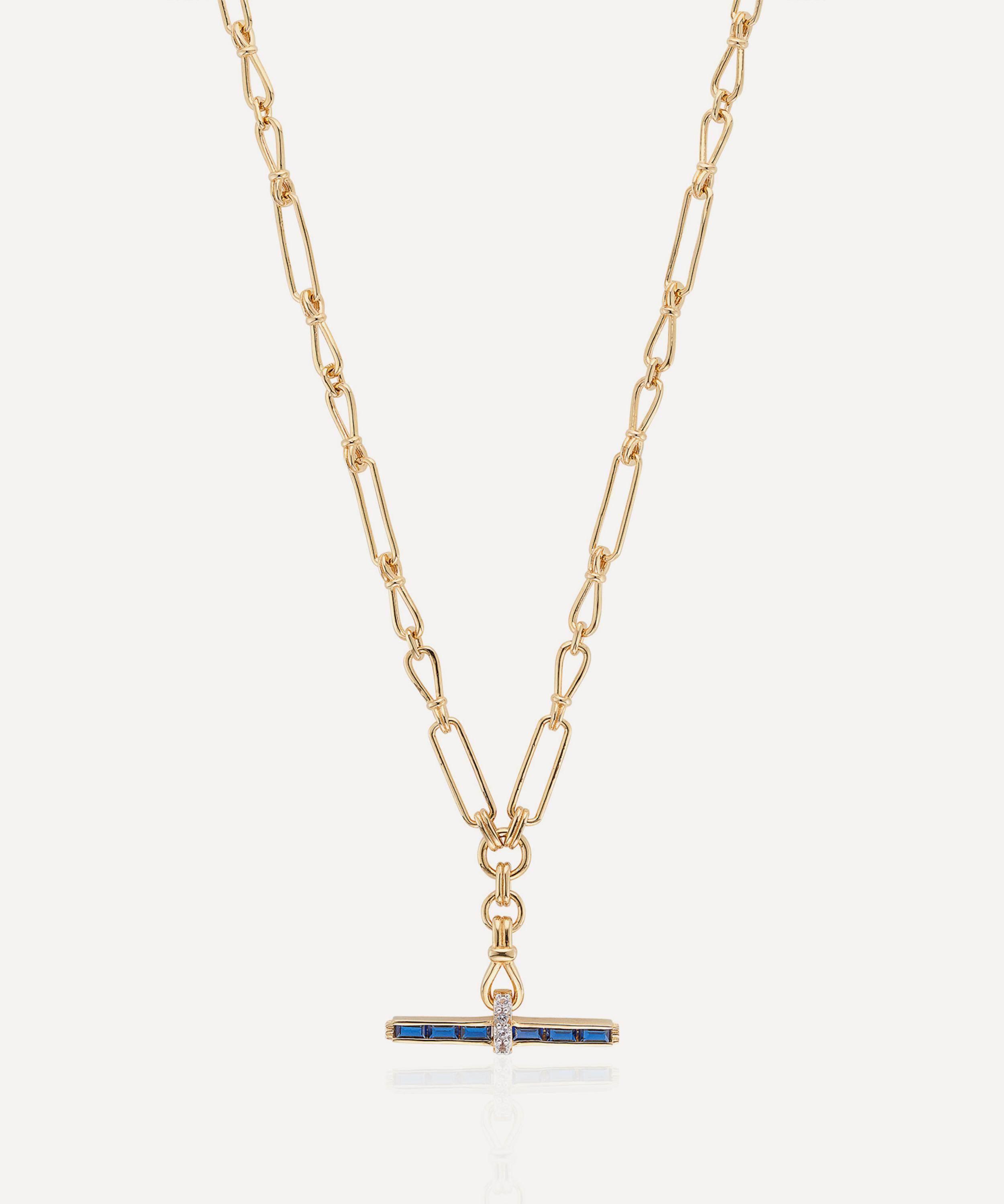 Laura Vann - Mixed Metal Jeanie T-Bar Pendant Necklace image number 0
