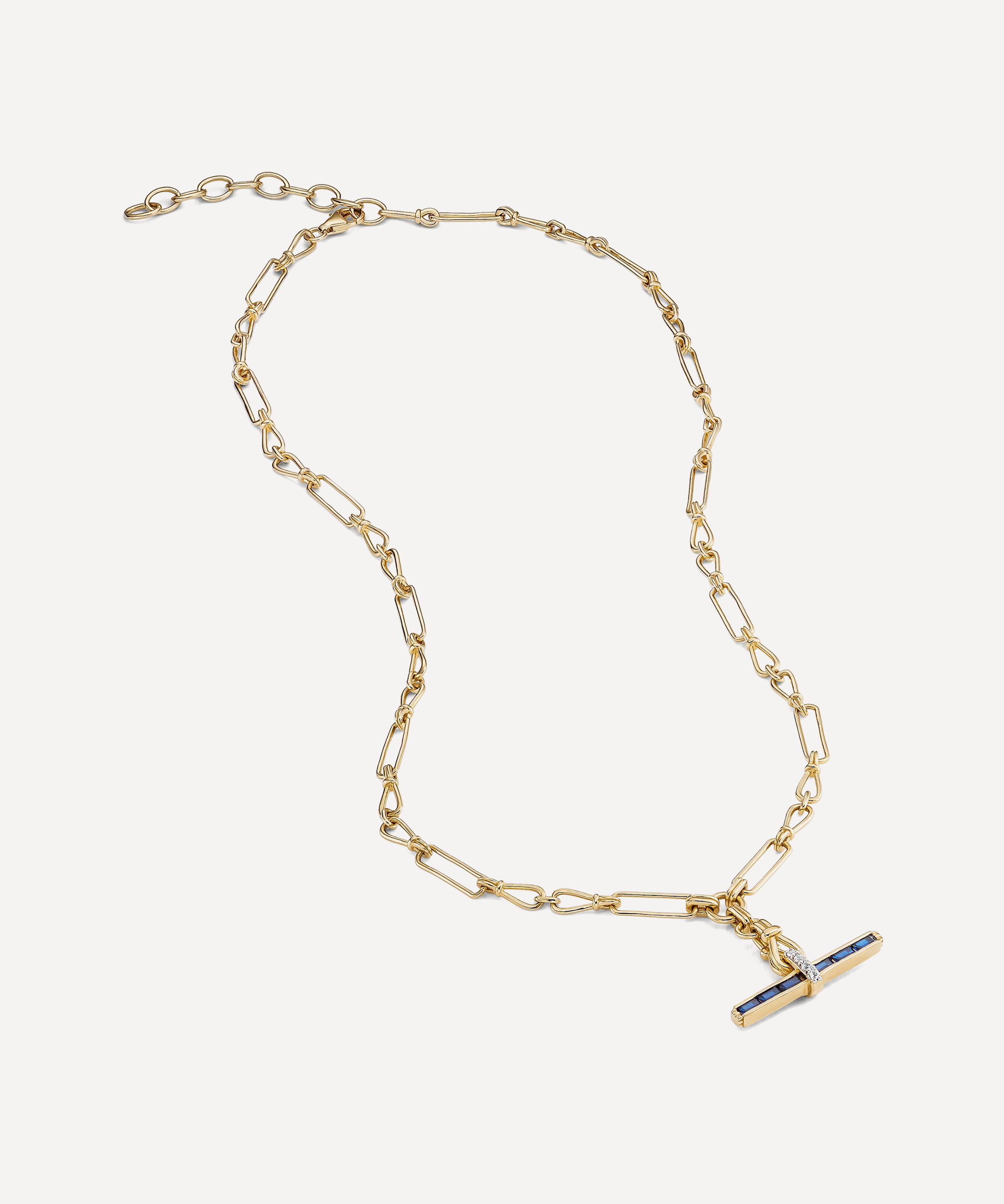 Laura Vann - Mixed Metal Jeanie T-Bar Pendant Necklace image number 2
