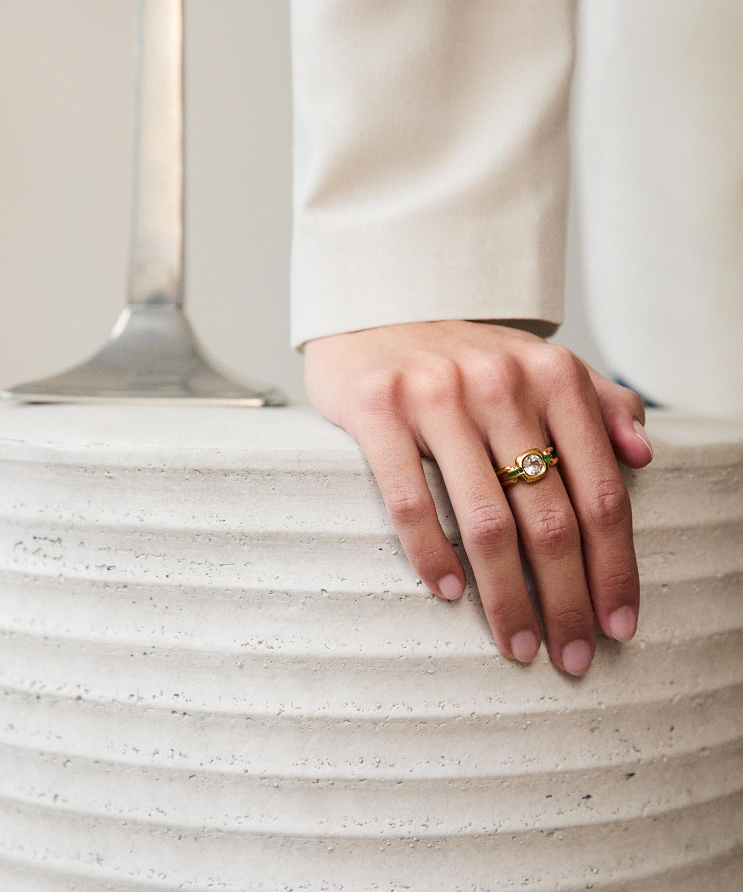 Laura Vann - 18ct Gold-Plated Vermeil Silver Gaia Ring image number 1