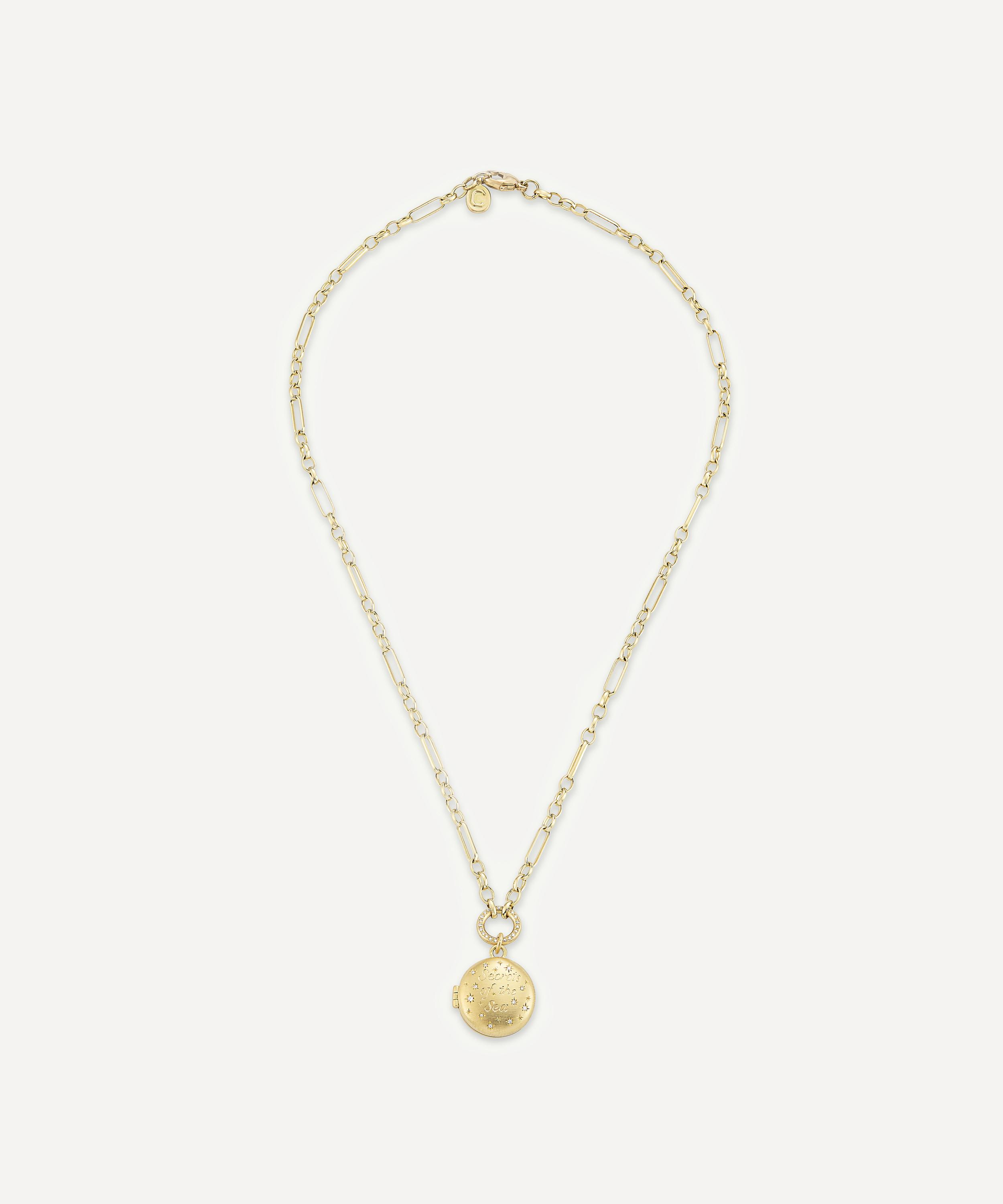 Cece Jewellery - 18ct Gold Secrets of the Sea Locket Necklace image number 0
