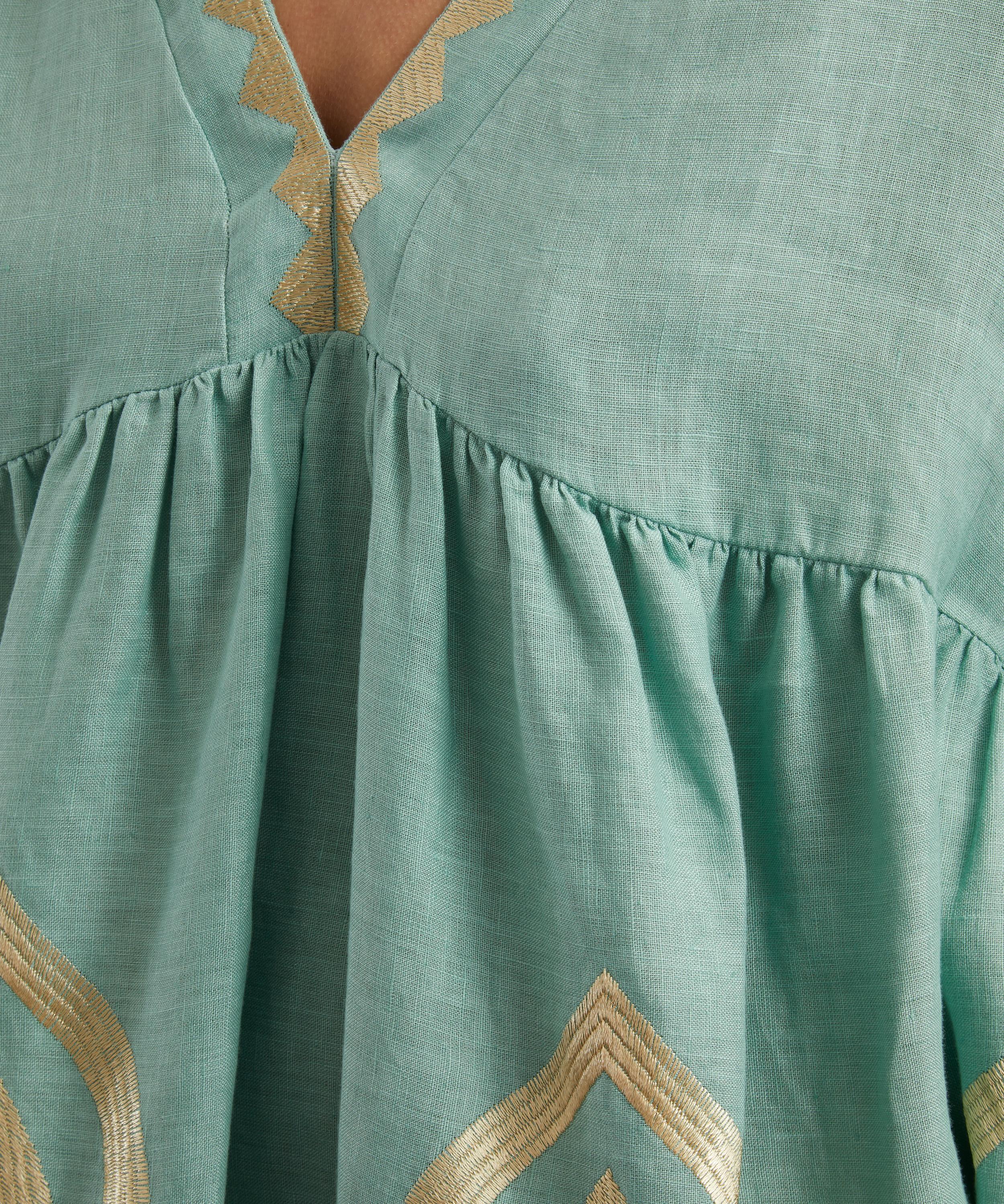 Kori - Feather Classic Linen Mini Dress image number 4