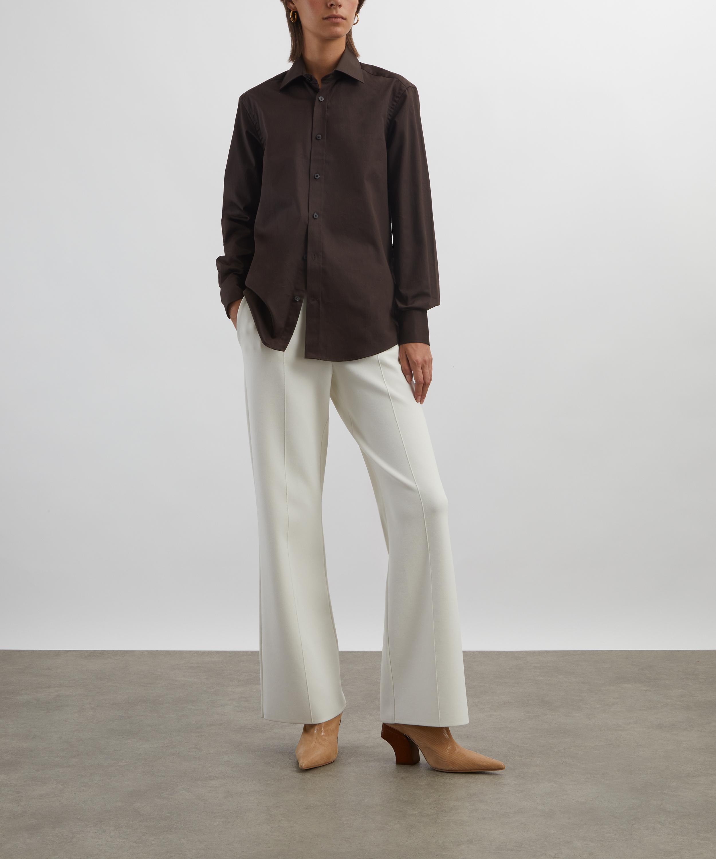 With Nothing Underneath - The Boyfriend Cotton Poplin Shirt image number 1