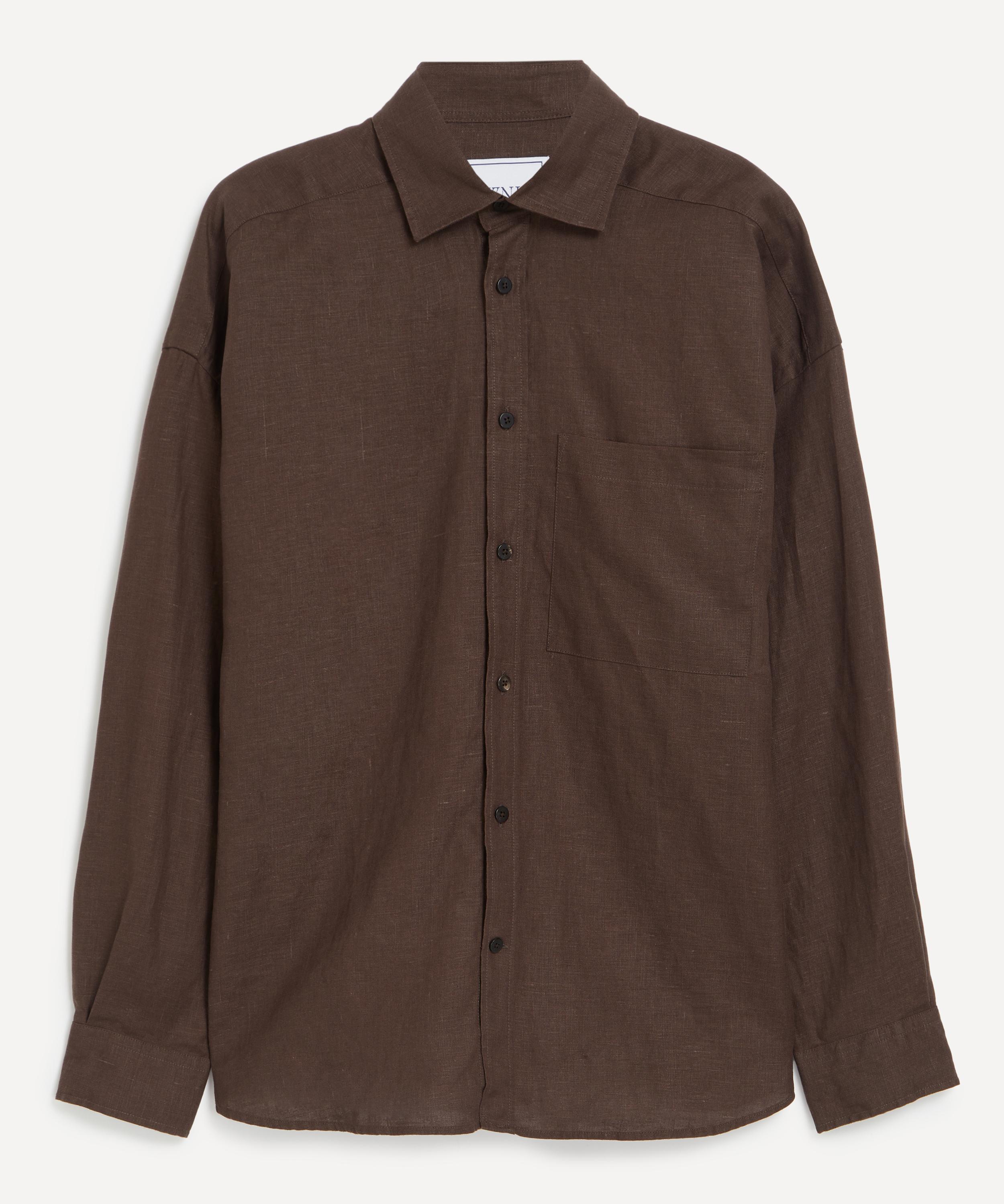 With Nothing Underneath - The Weekend Chocolate Hemp Shirt image number 0