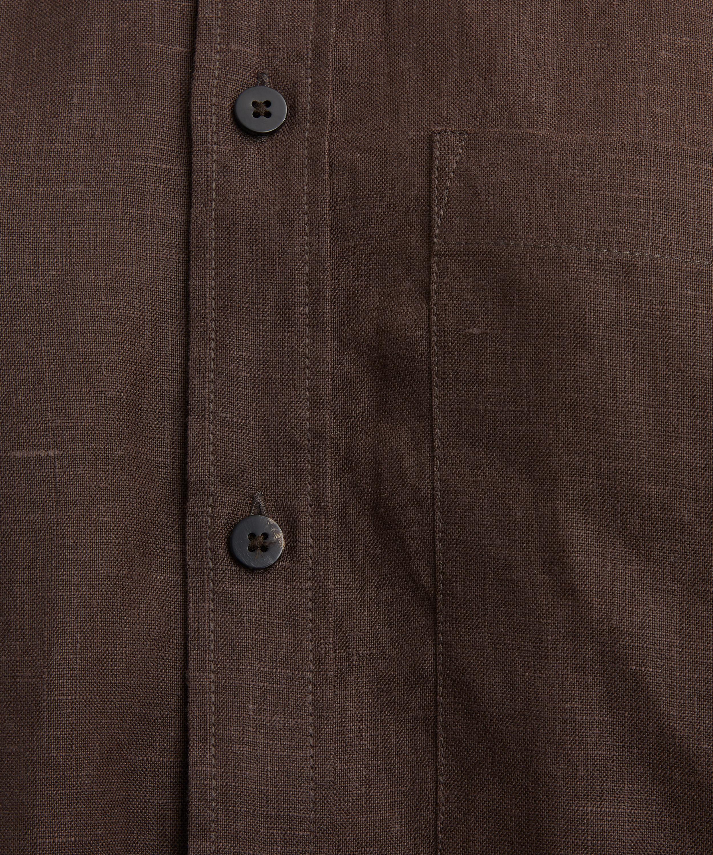 With Nothing Underneath - The Weekend Chocolate Hemp Shirt image number 4
