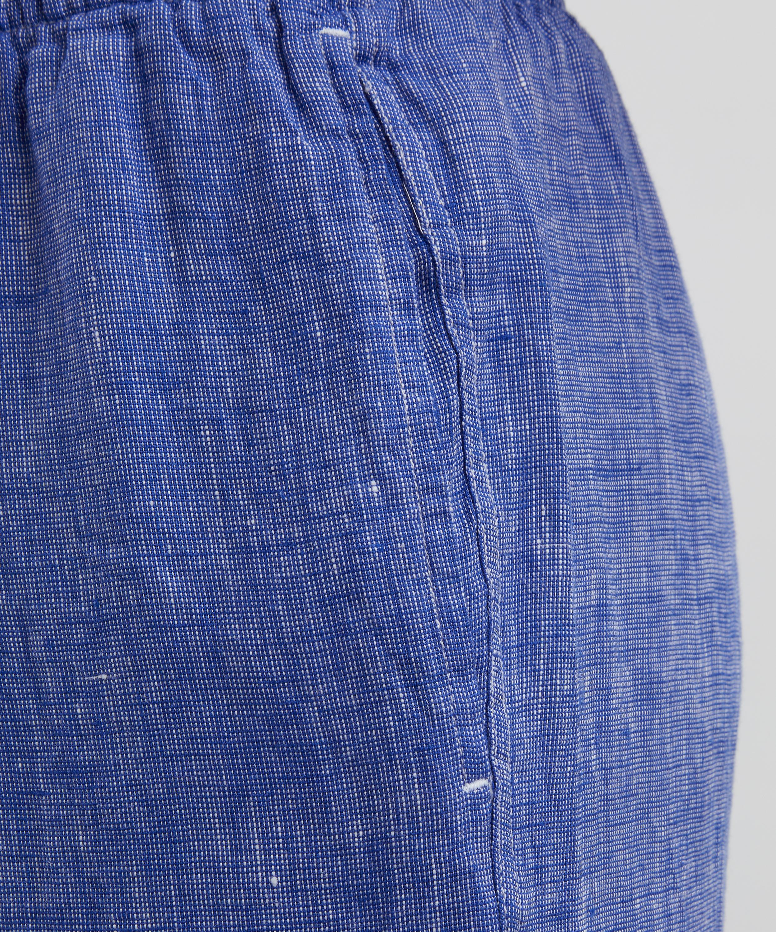 With Nothing Underneath - The Lapis Blue Palazzo Trousers image number 4