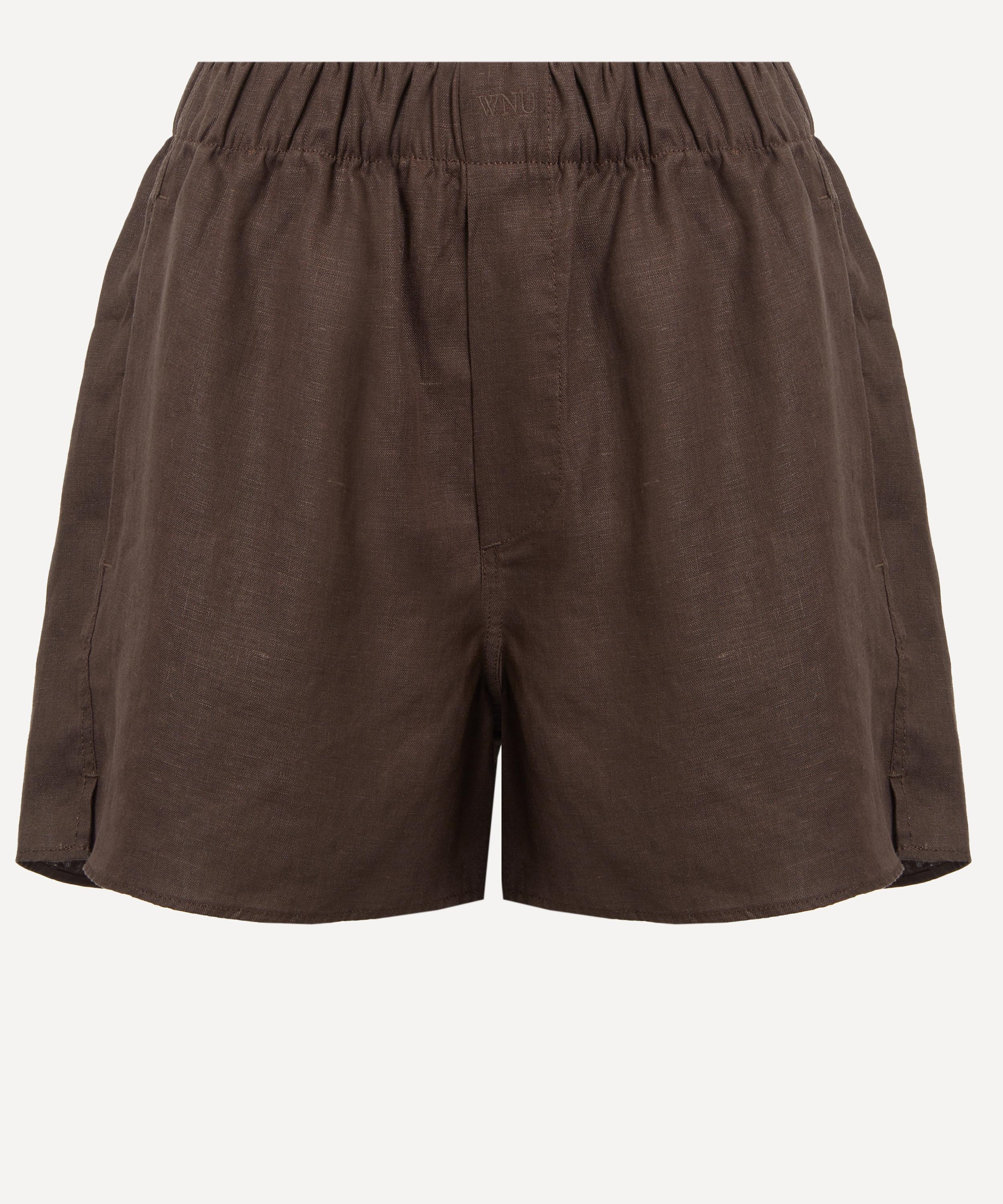 With Nothing Underneath - The Boxer Chocolate Hemp Shorts image number 0