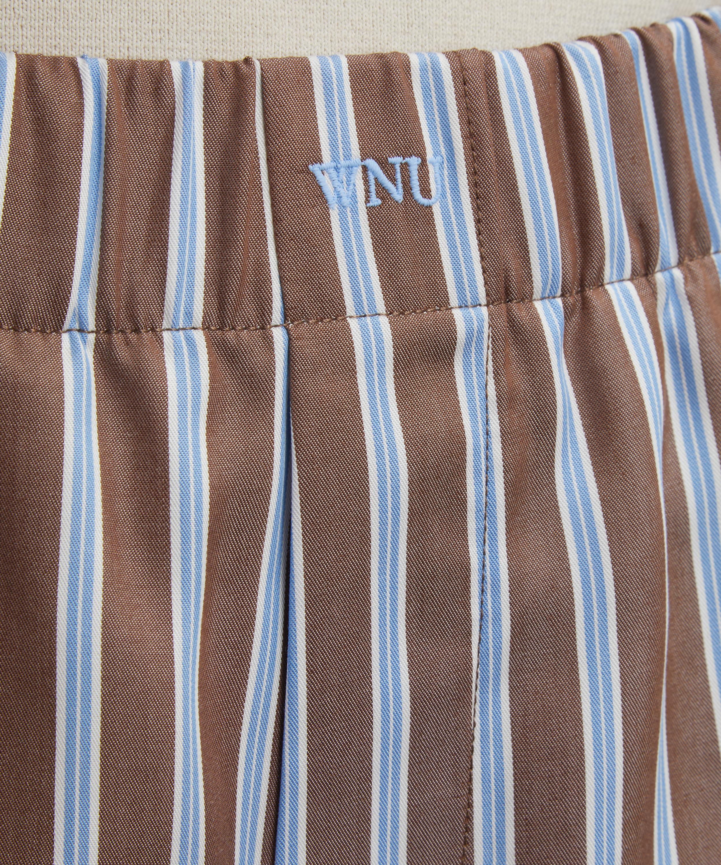 With Nothing Underneath - The Boxer Mocha Multi-Stripe Shorts image number 4