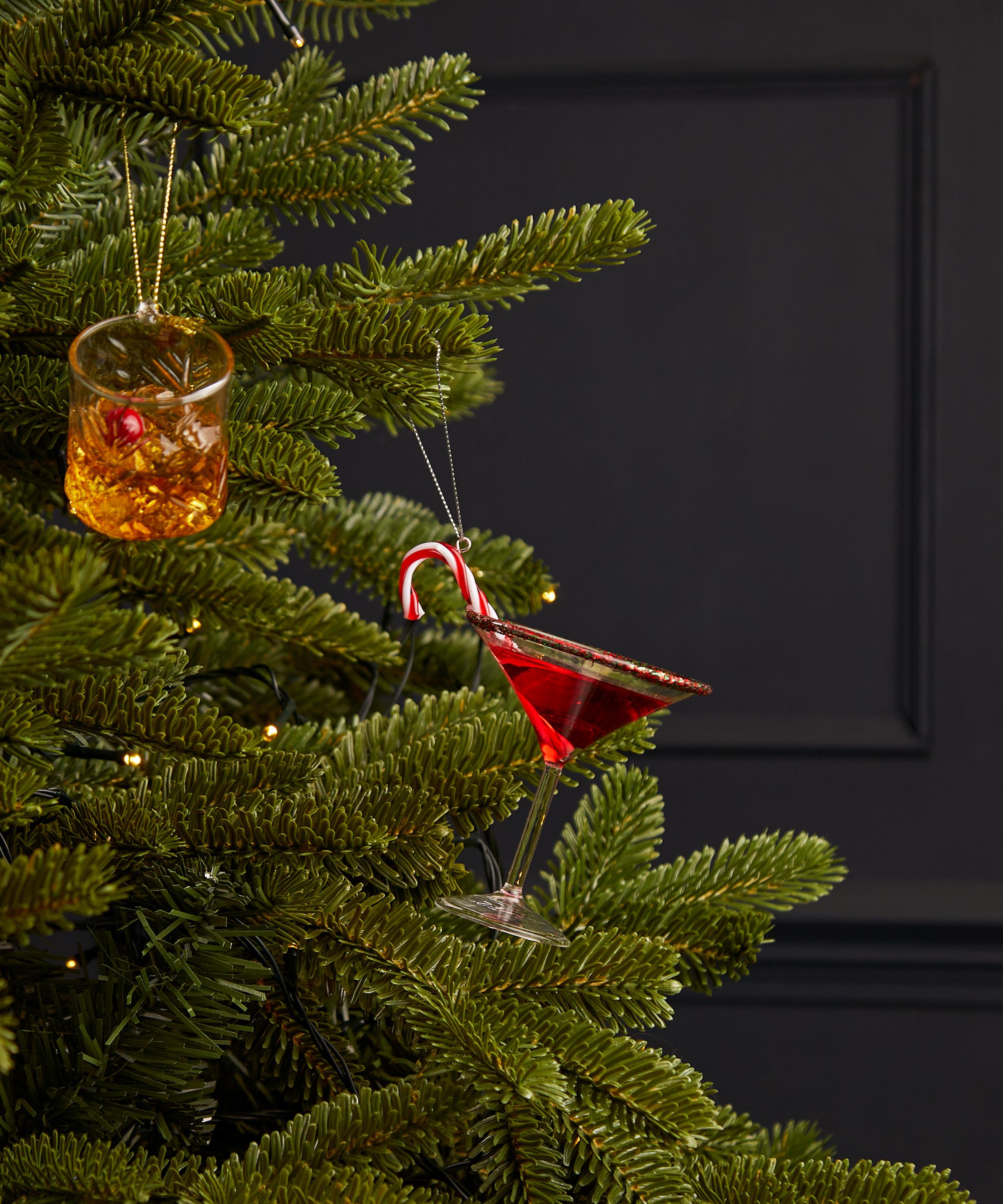 Christmas - Candy Cane Martini Glass Ornament image number 1