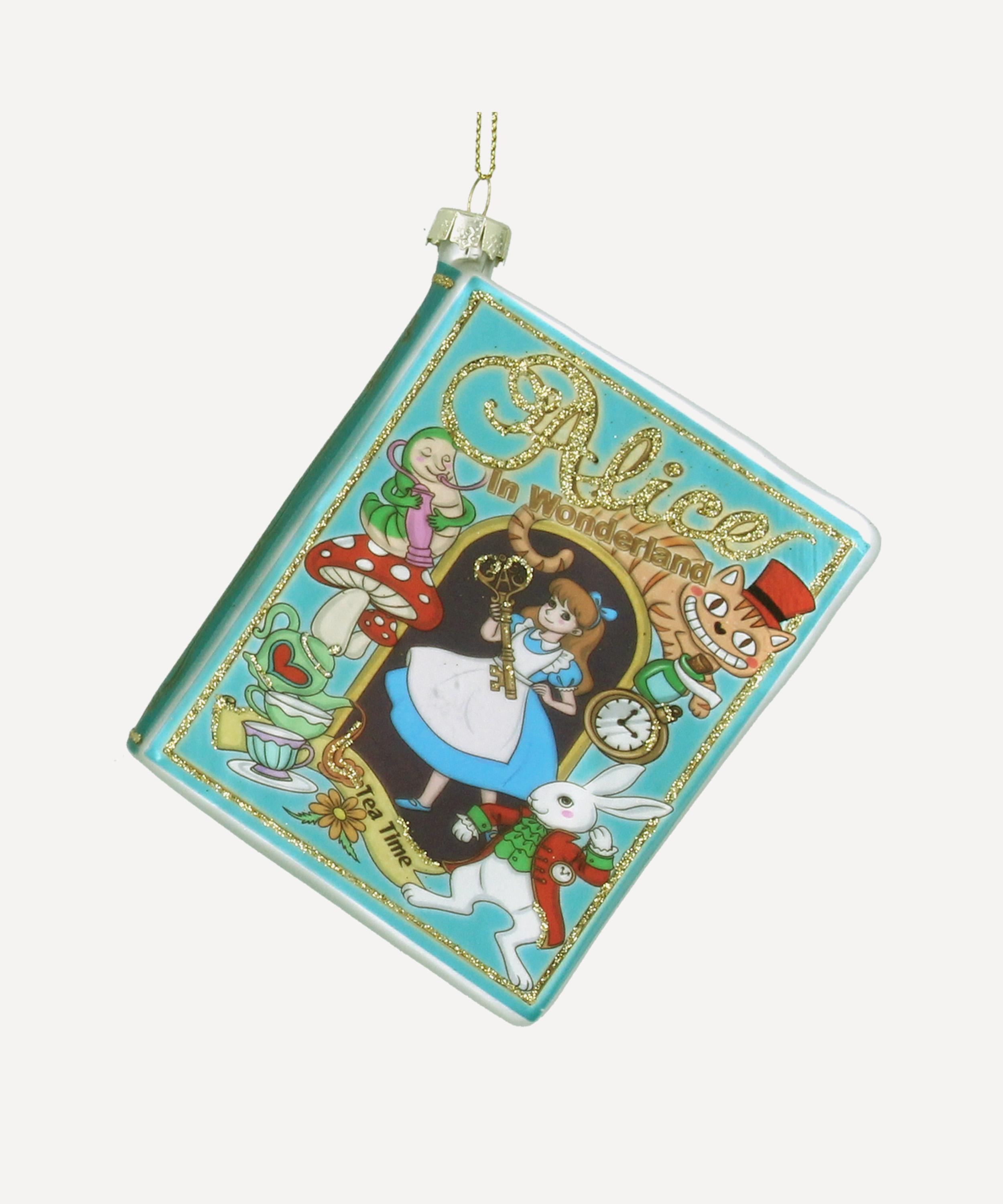 Christmas - Alice In Wonderland Book Ornament image number 0