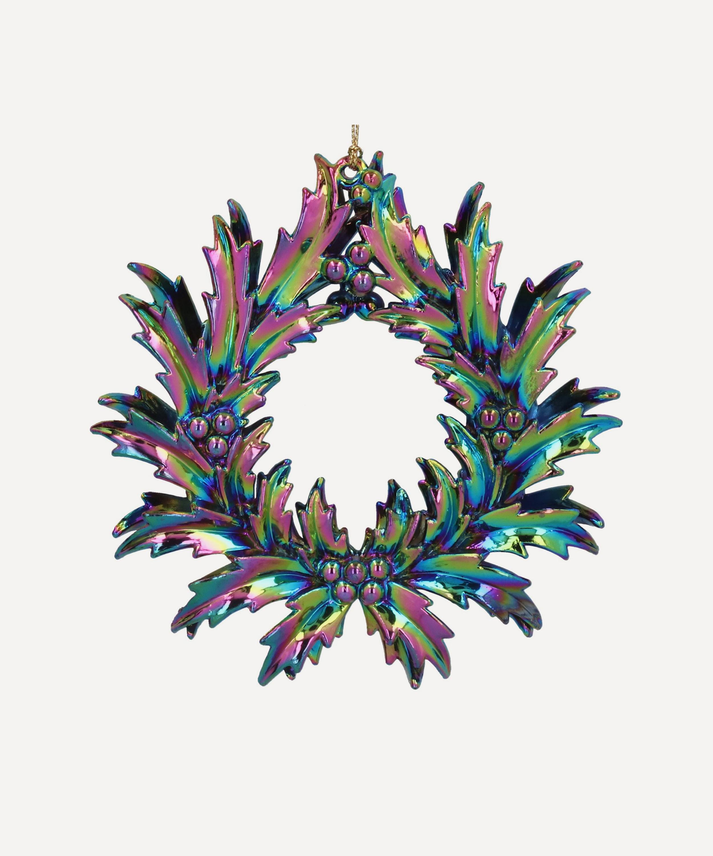 Christmas - Peacock Wreath Ornament image number 0