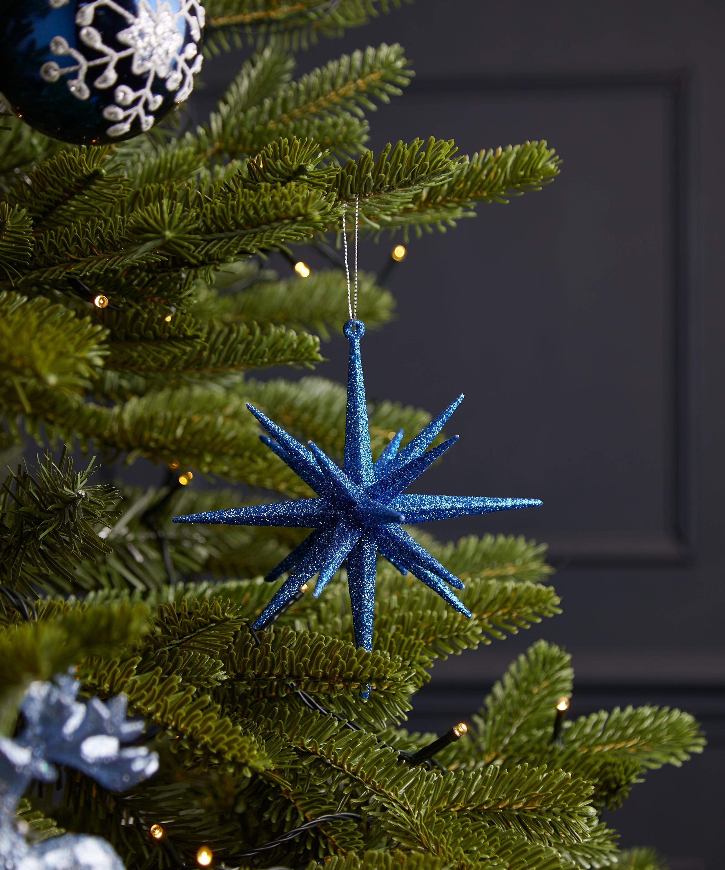 Christmas - Blue-Glitter Bethlehem Star Ornament image number 1