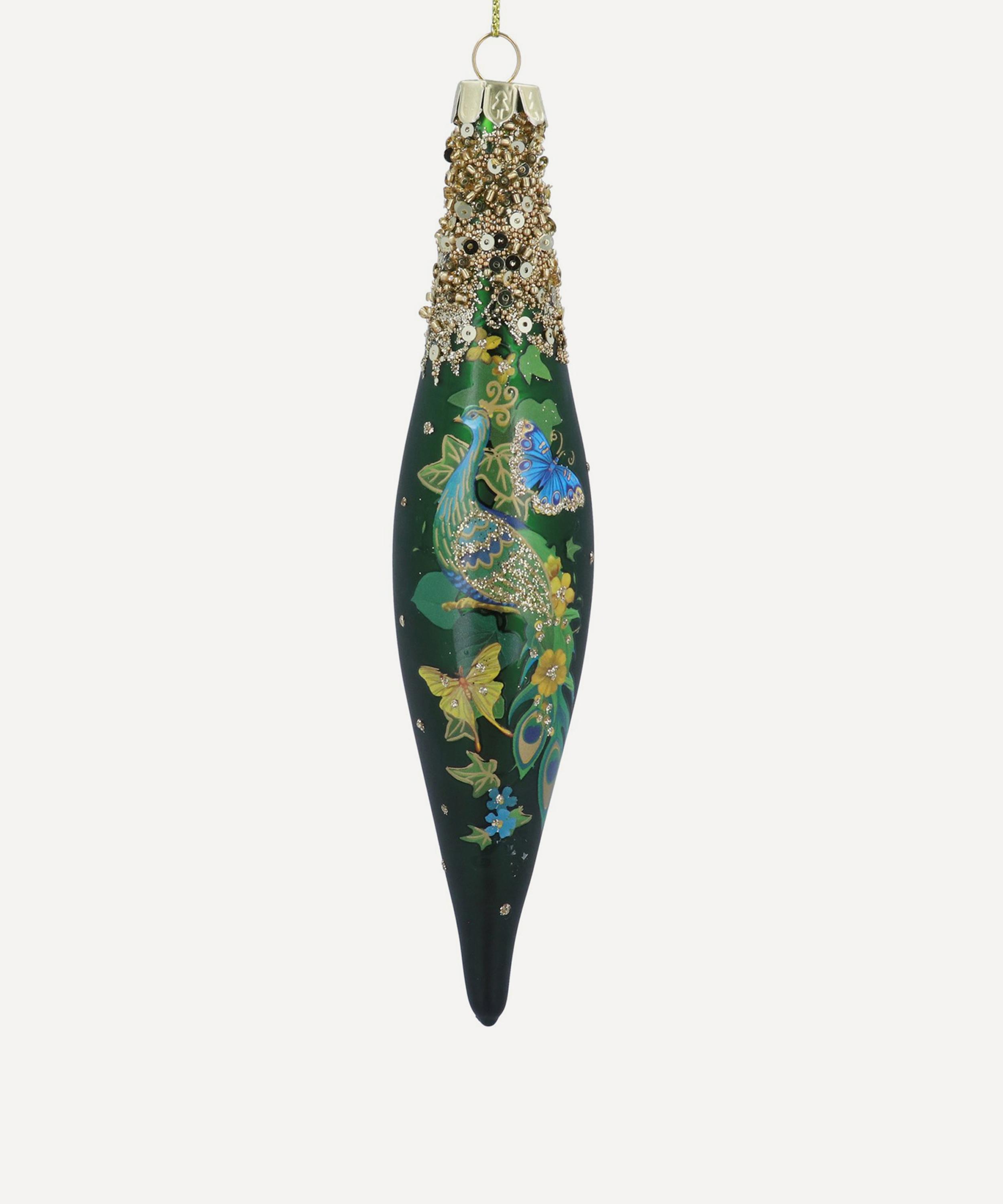 Christmas - Peacock Gold Sequin Ornament image number 0