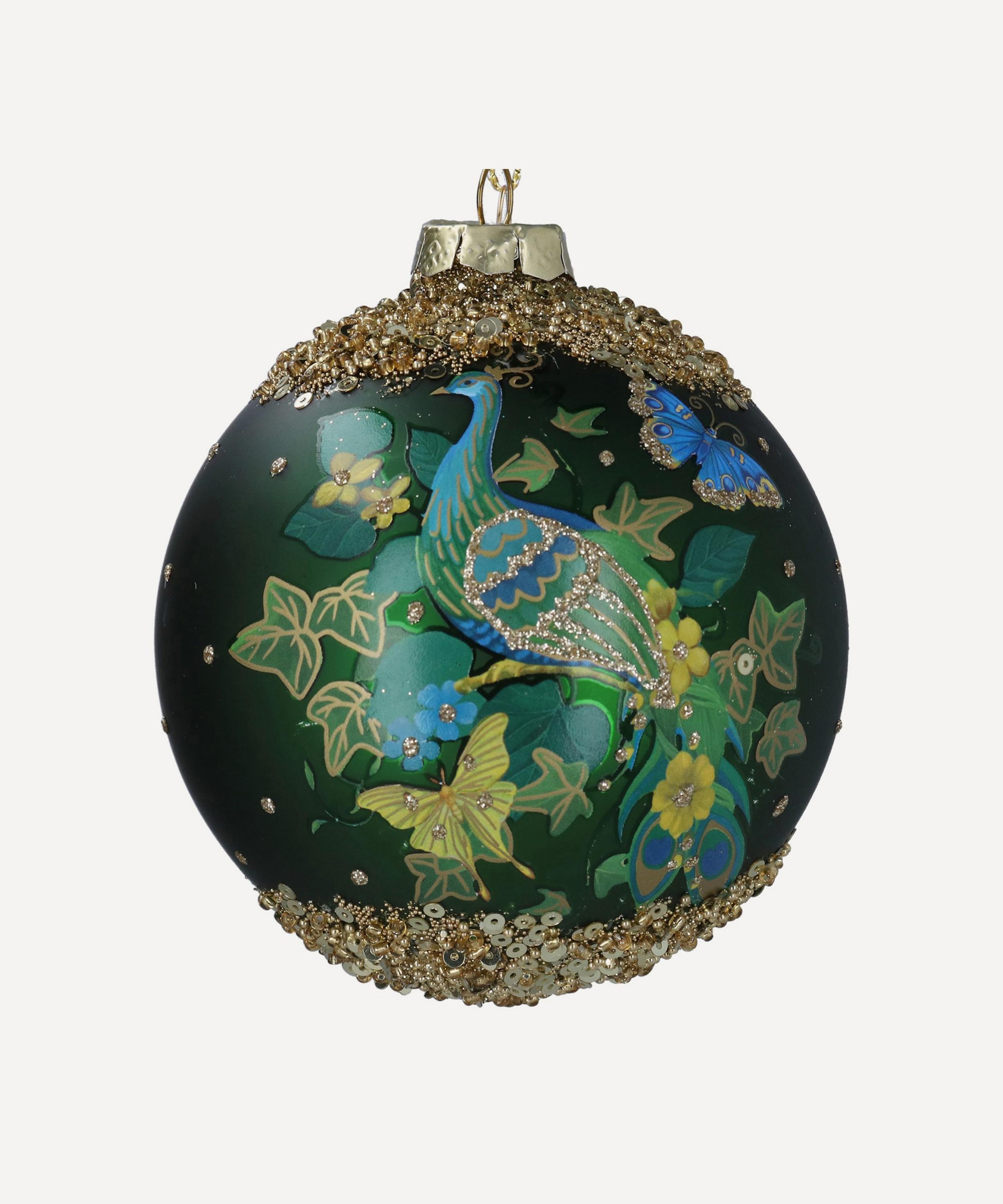 Christmas - Sequin Peacock Bauble