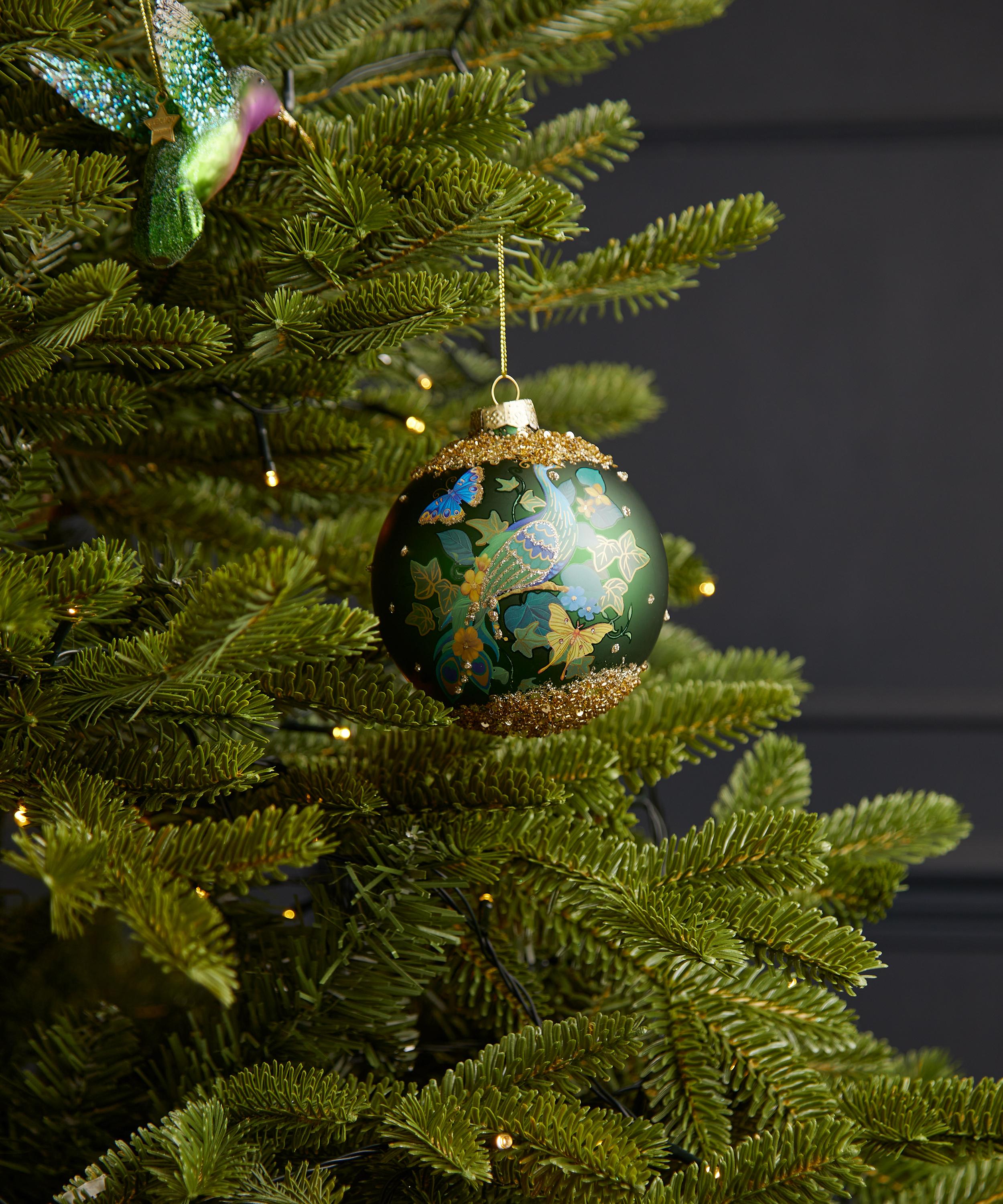 Christmas - Sequin Peacock Bauble image number 1