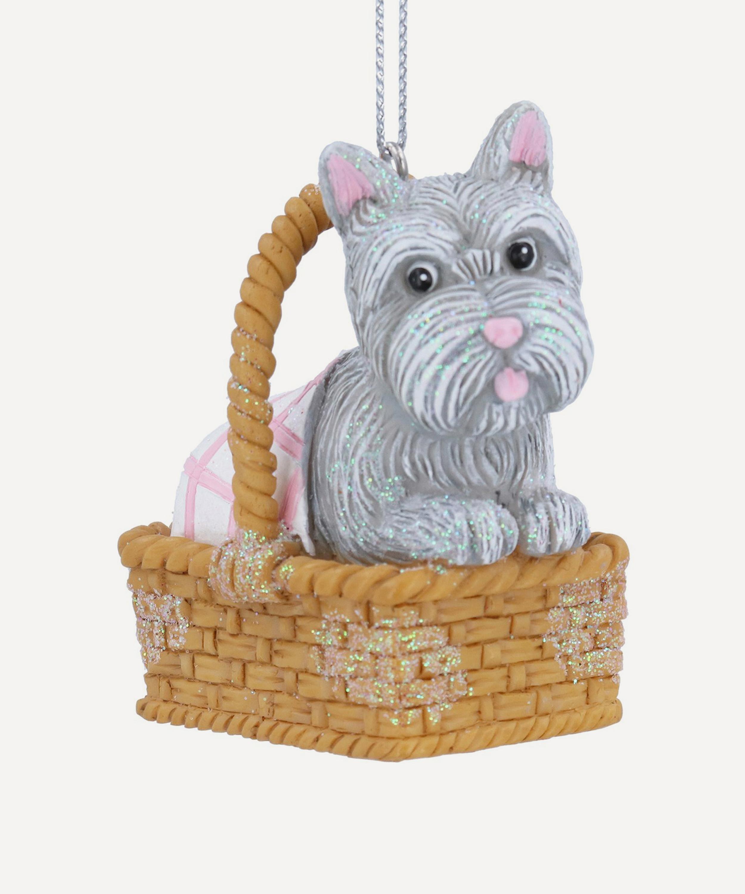 Christmas - Toto in Basket Ornament image number 0