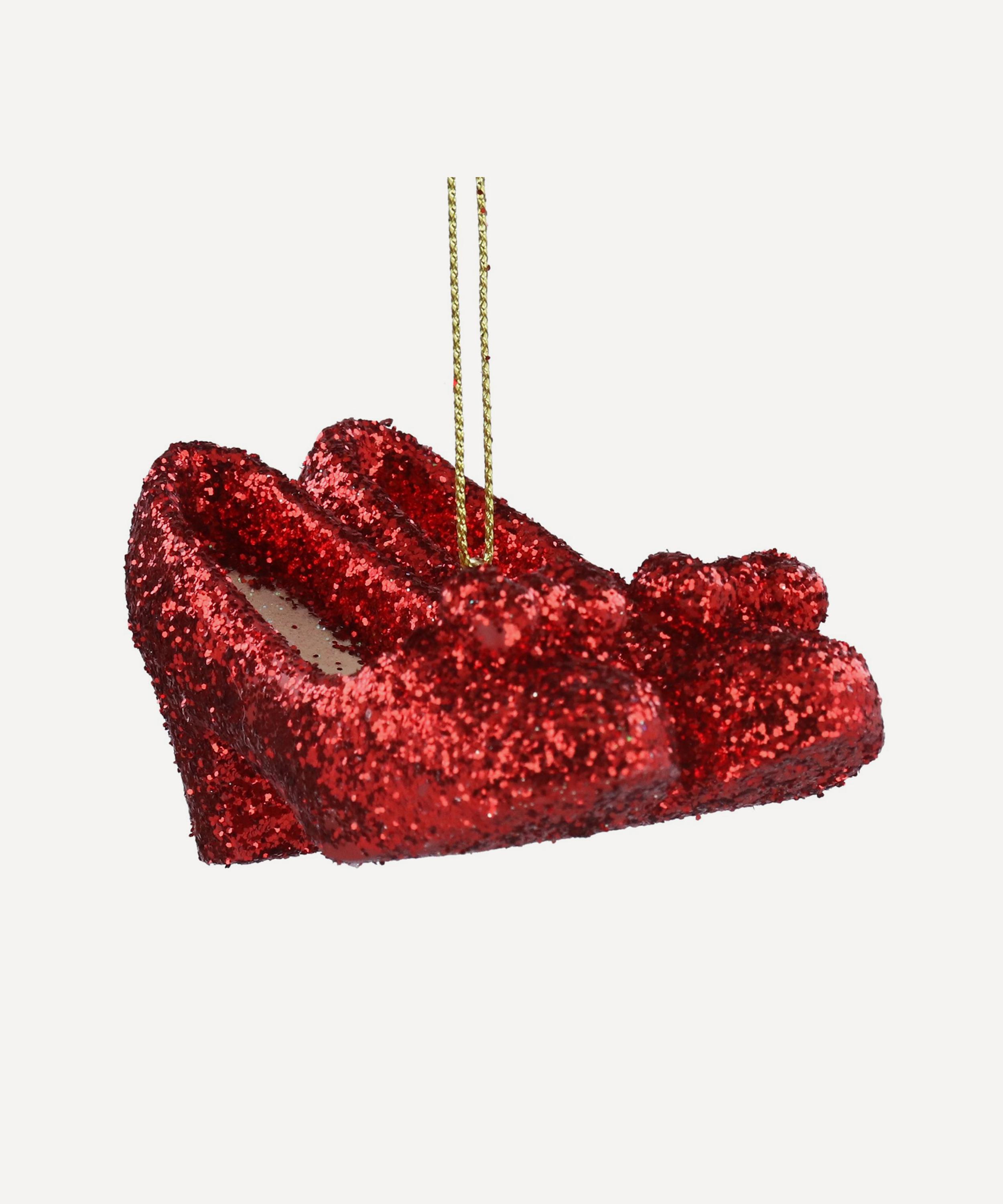 Christmas - Red Dorothy Glitter Slippers Ornament image number 0