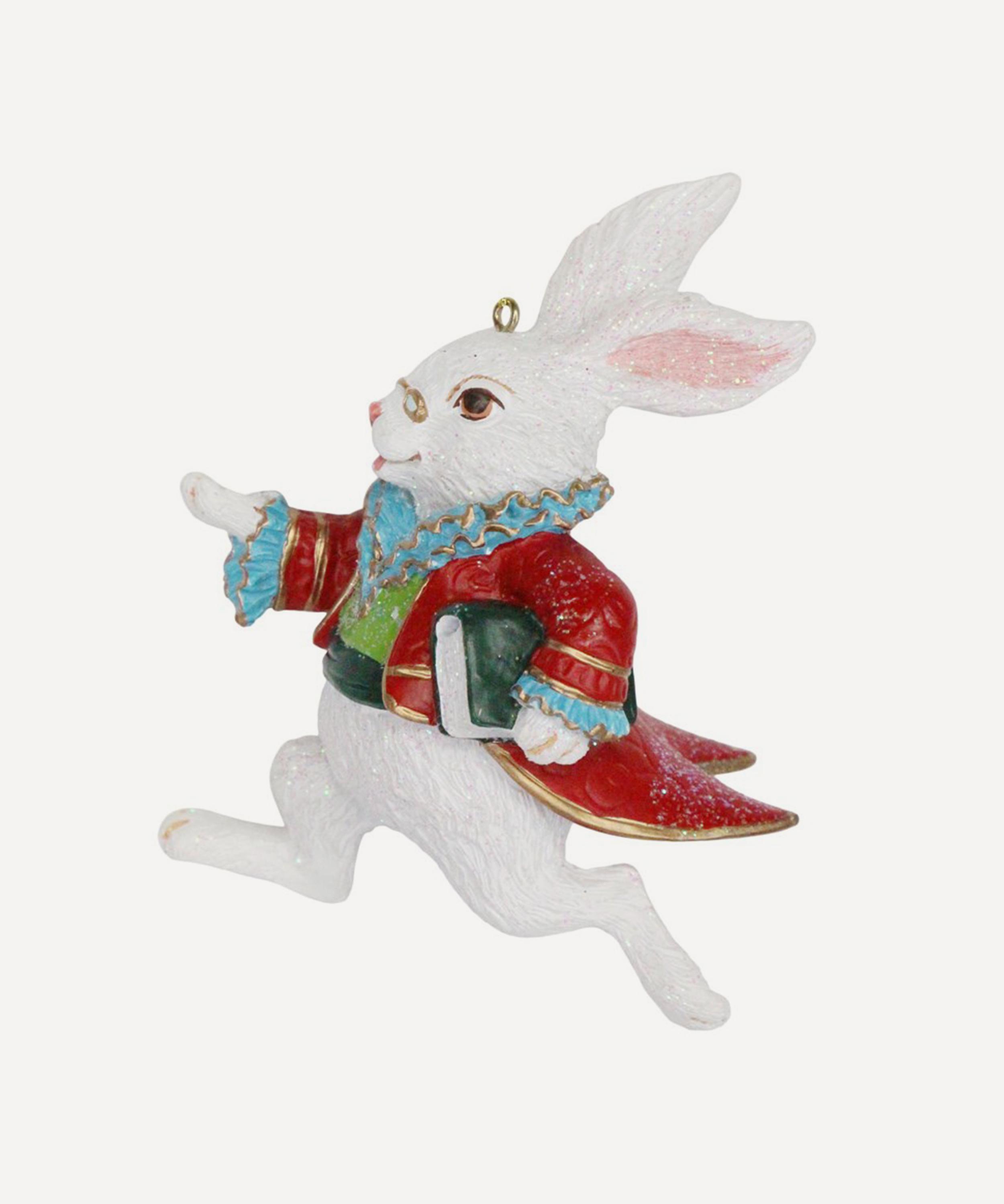 Christmas - White Rabbit Ornament image number 0