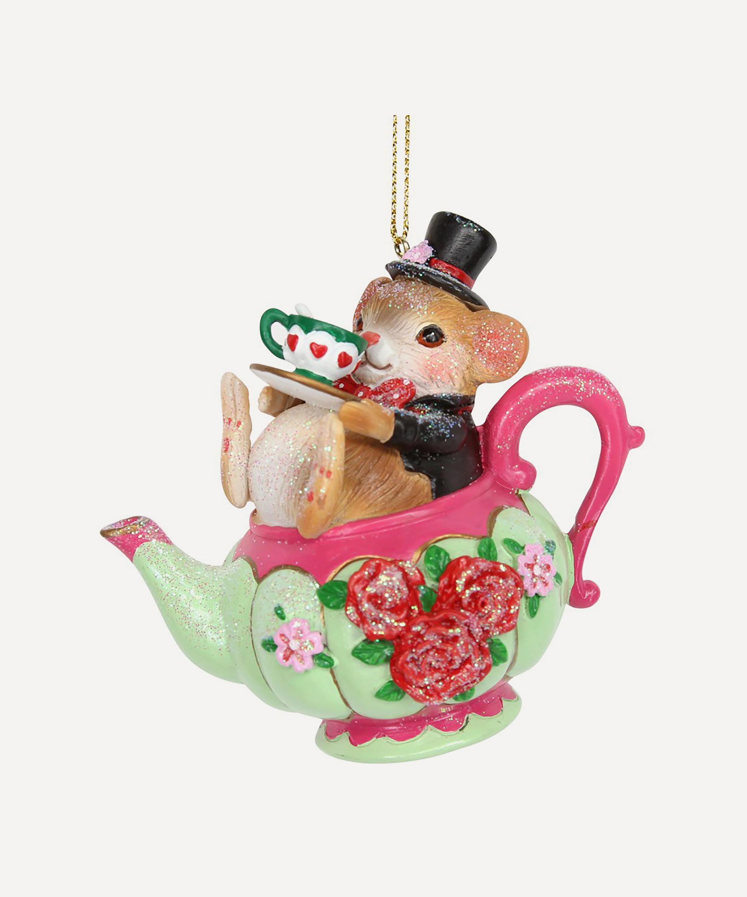 Christmas - Doormouse in Teapot Ornament image number 0