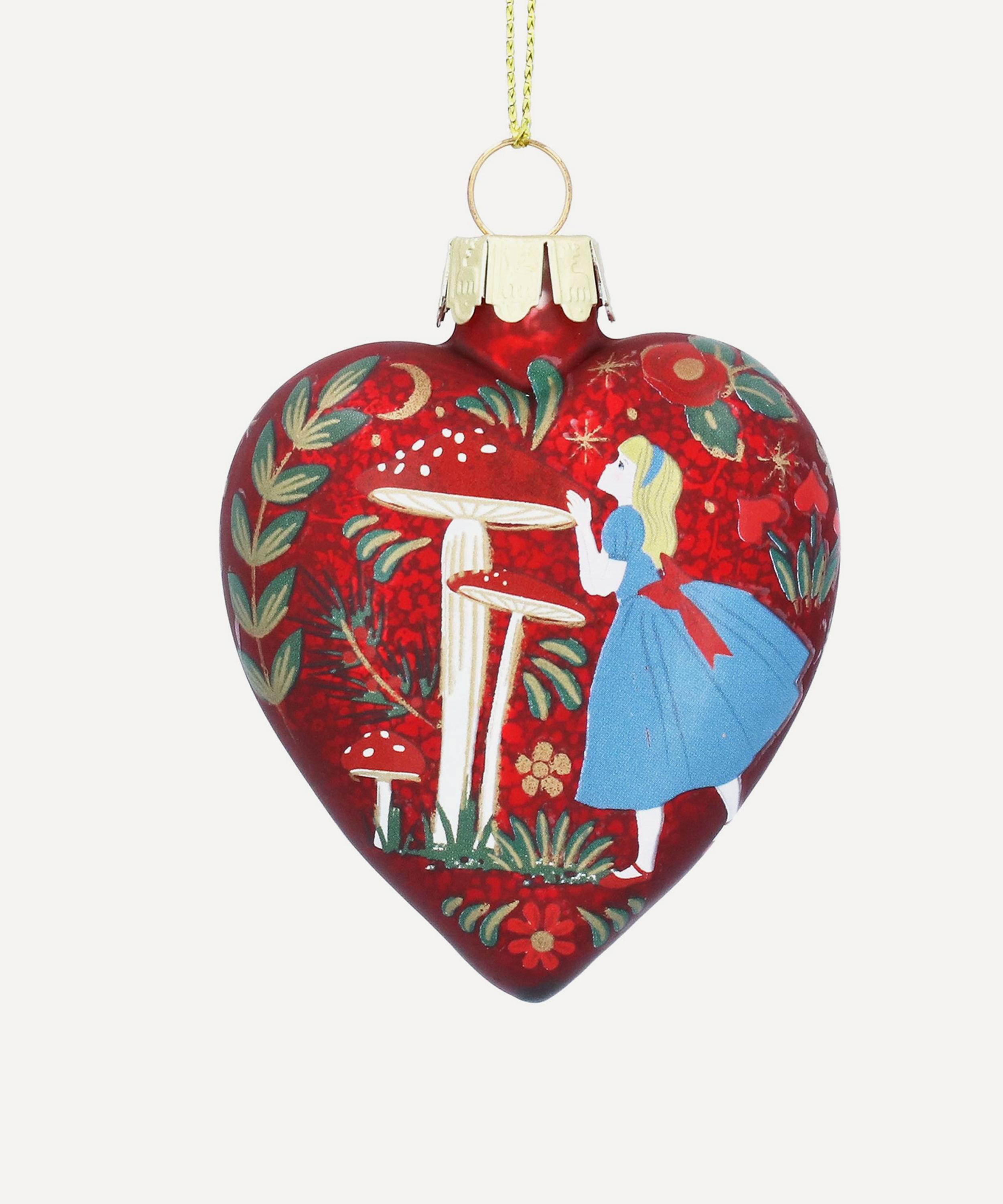 Christmas - Antique Alice Toadstools Glass Ornament image number 0