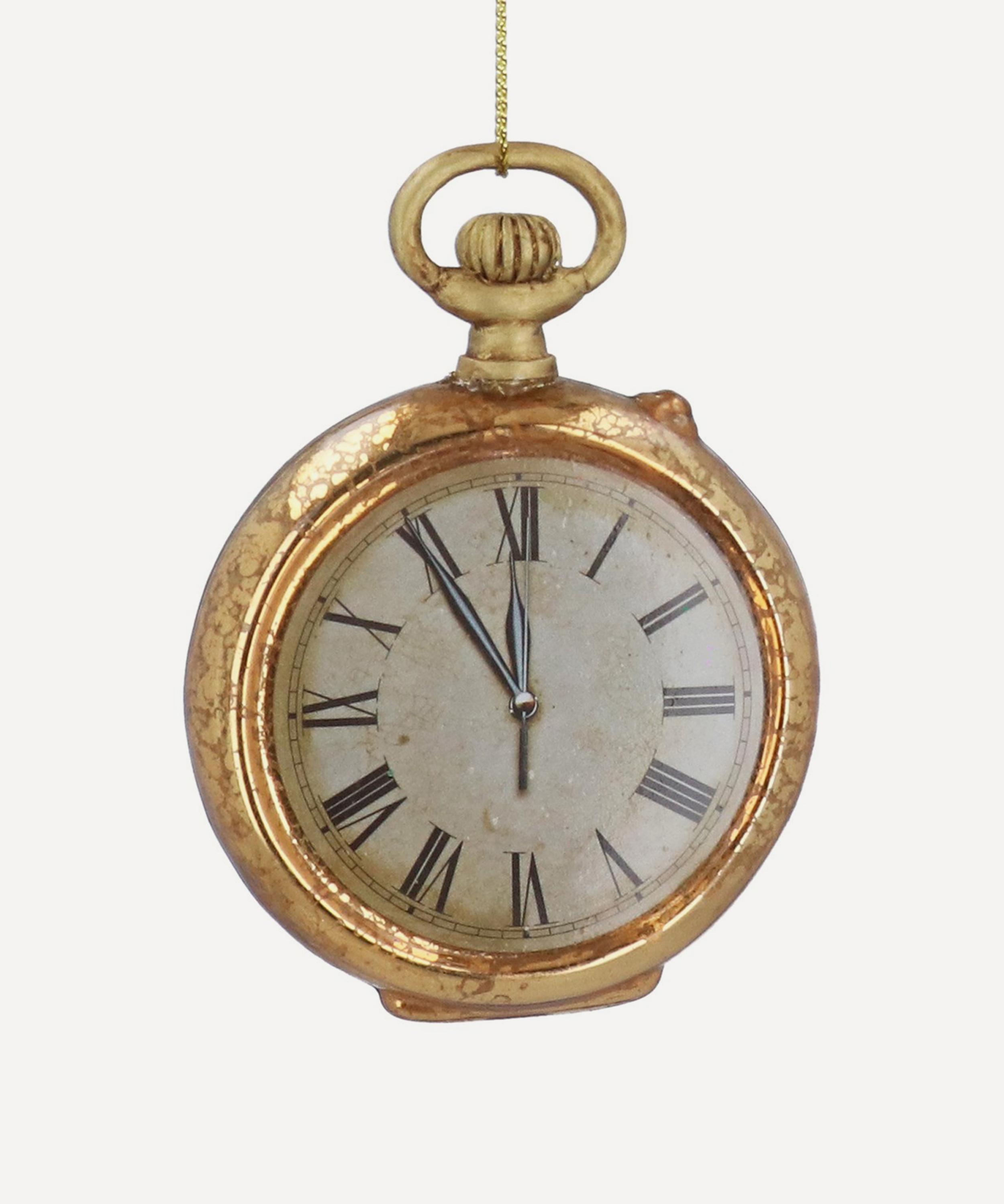 Christmas - Glass Pocket Watch Ornament image number 0
