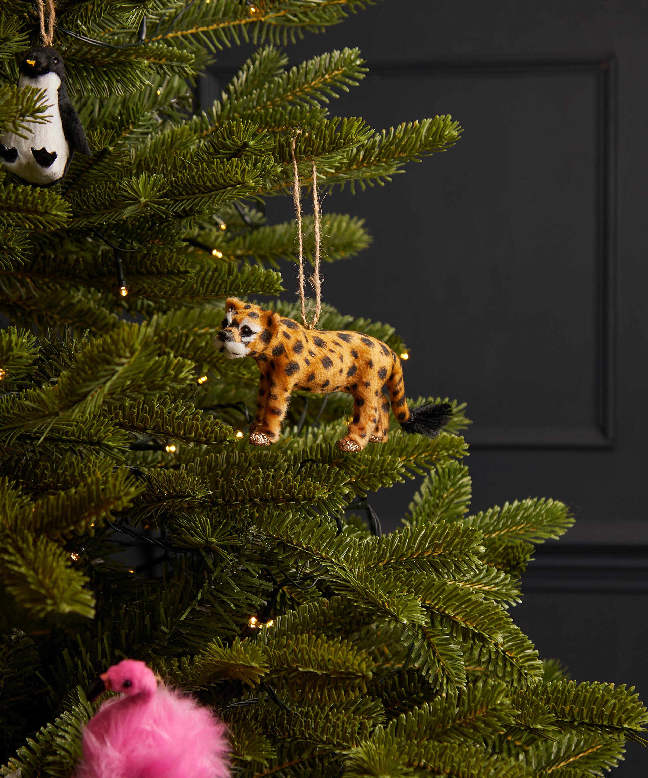 Christmas - Faux Fur Cheetah Ornament image number 1