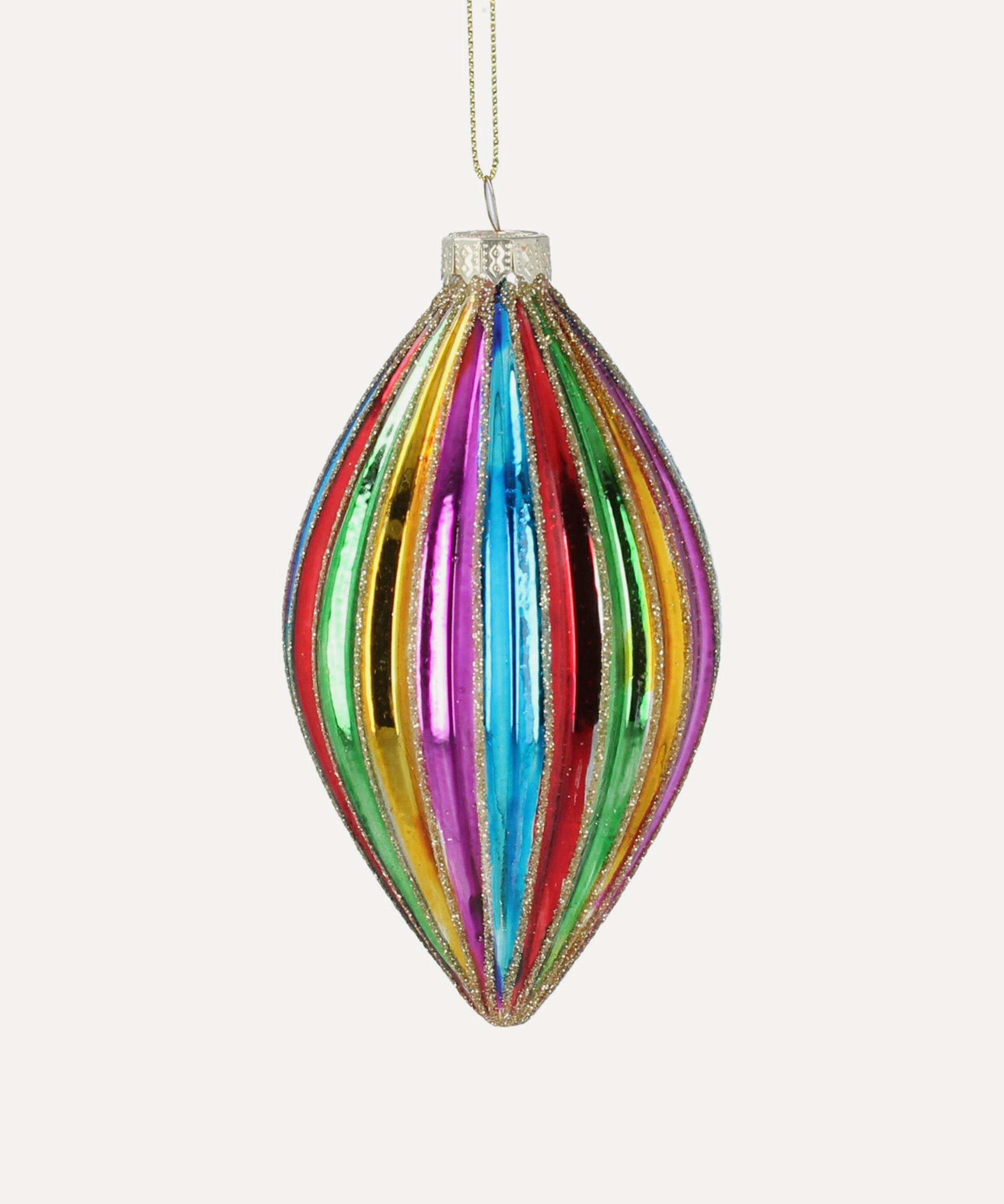 Christmas - Rainbow Striped Ornament image number 0