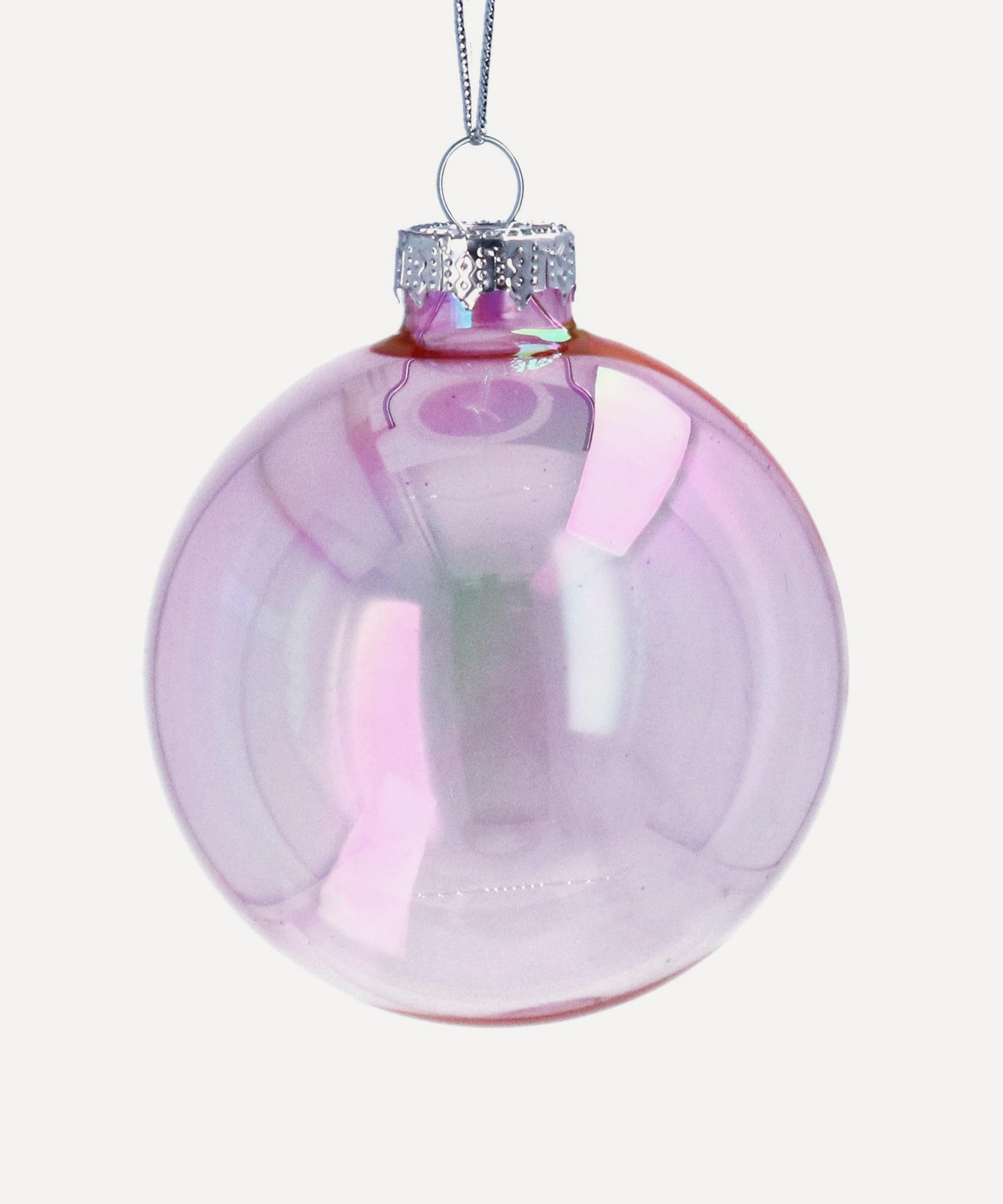 Christmas - Pink Glass Bauble