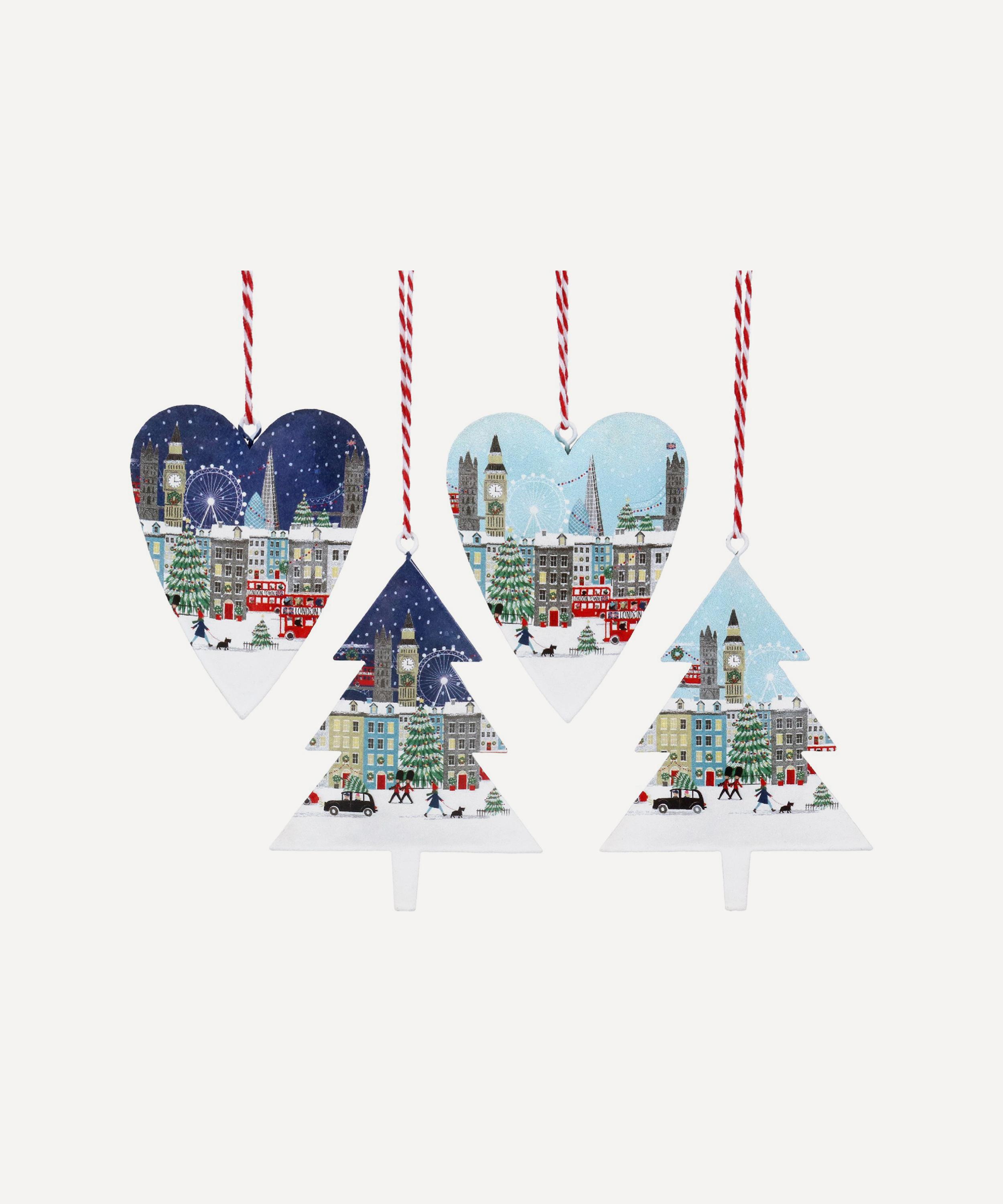 Christmas - London Scene Ornaments Set of 4 image number 0