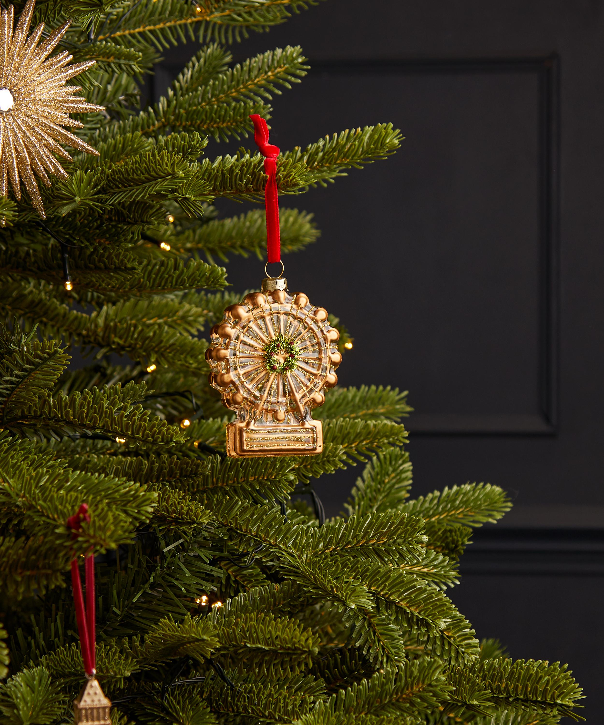 Christmas - London Eye Glass Ornament image number 1