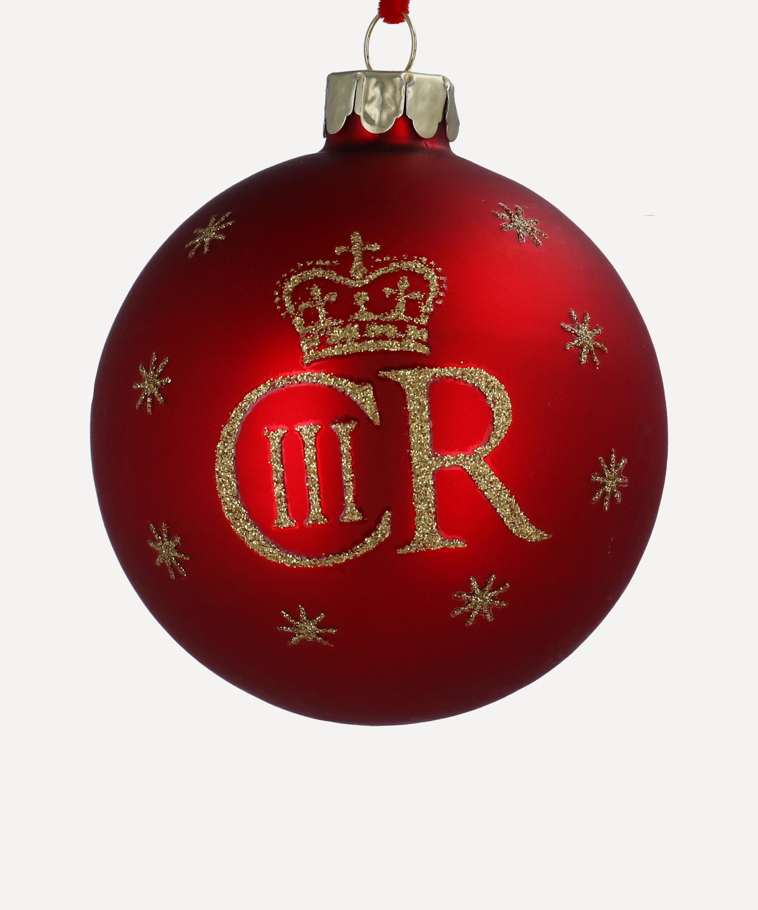 Christmas - Red Royal Glass Bauble image number 0