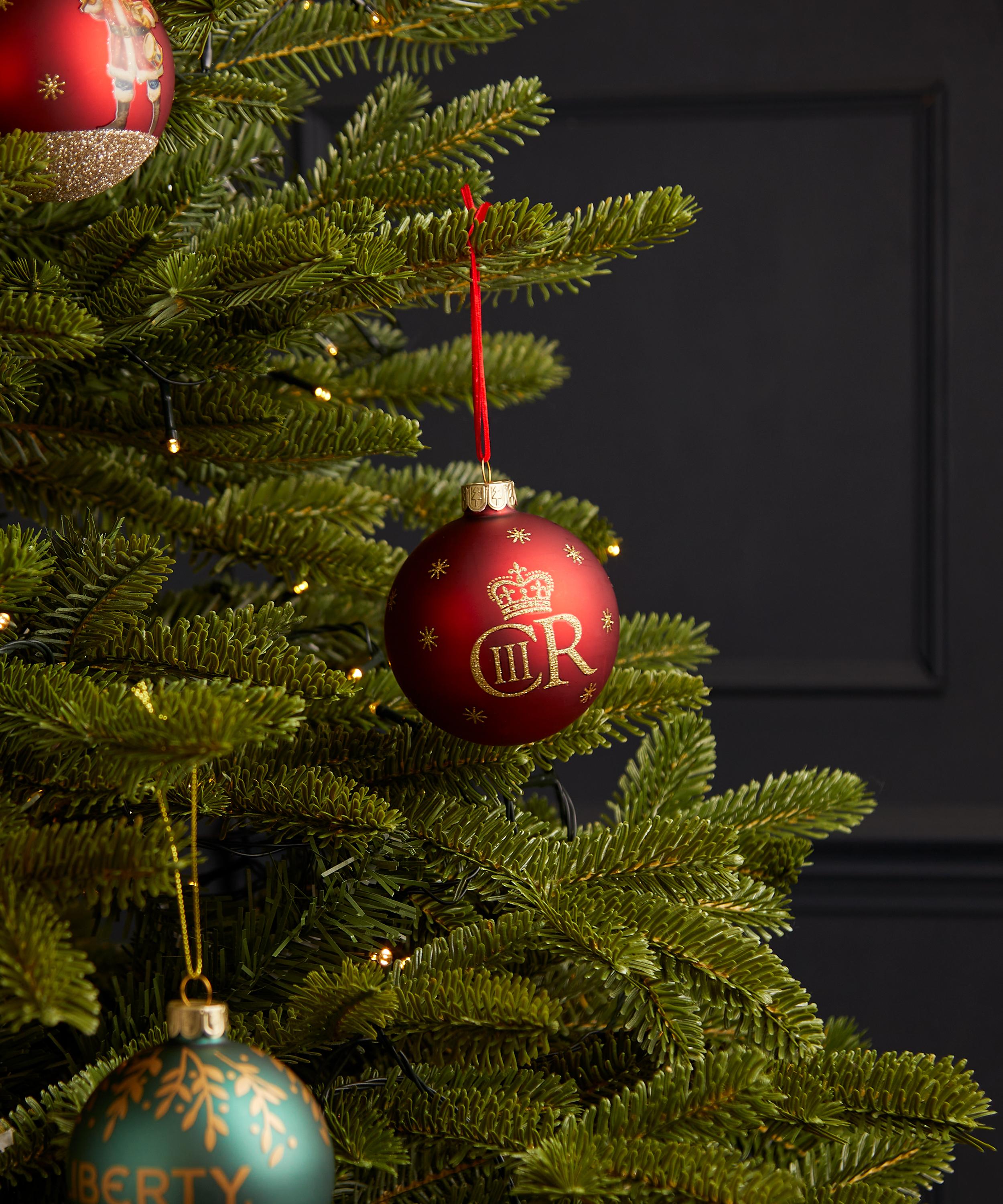 Christmas - Red Royal Glass Bauble image number 1