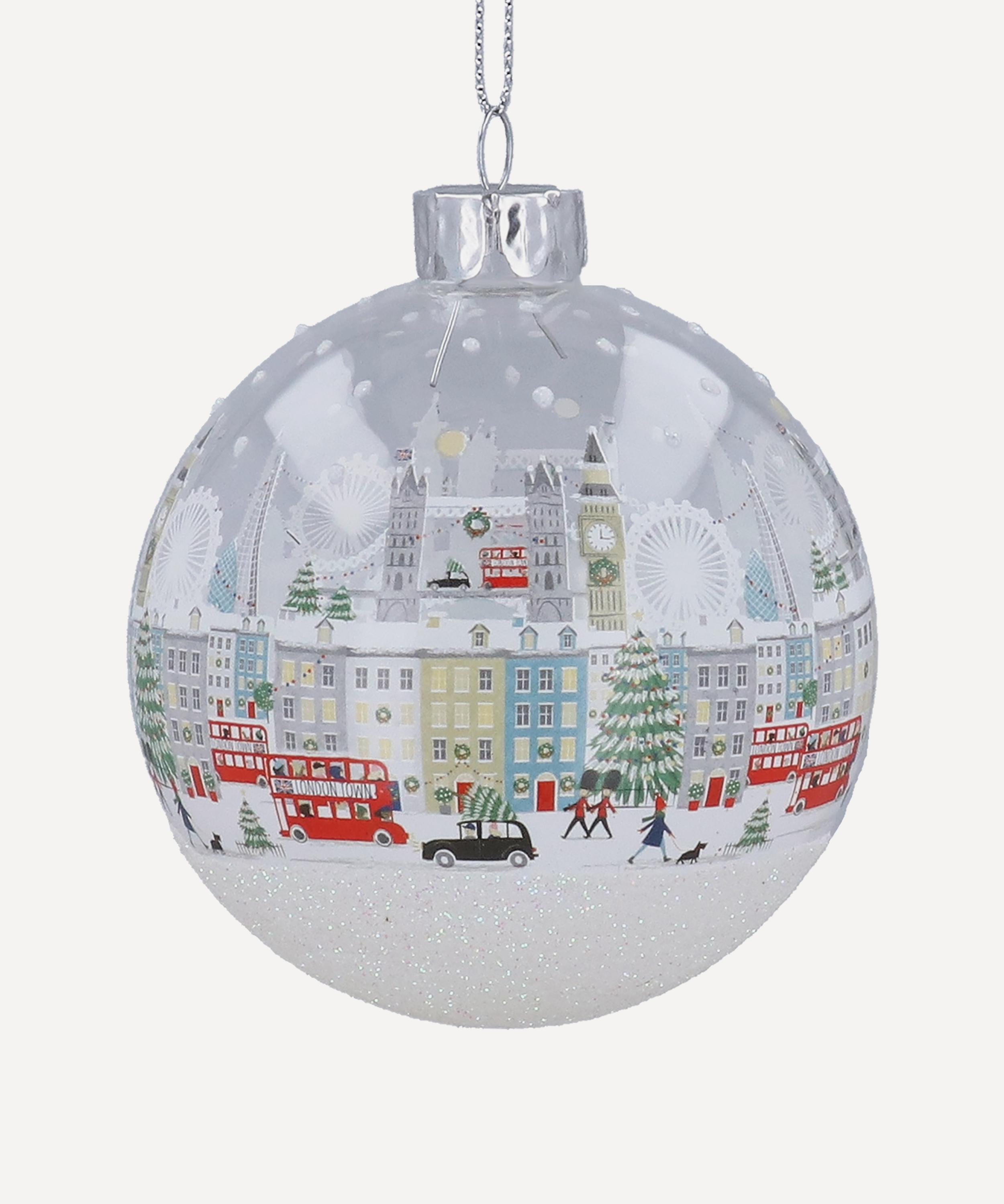 Christmas - London Scene Glass Bauble