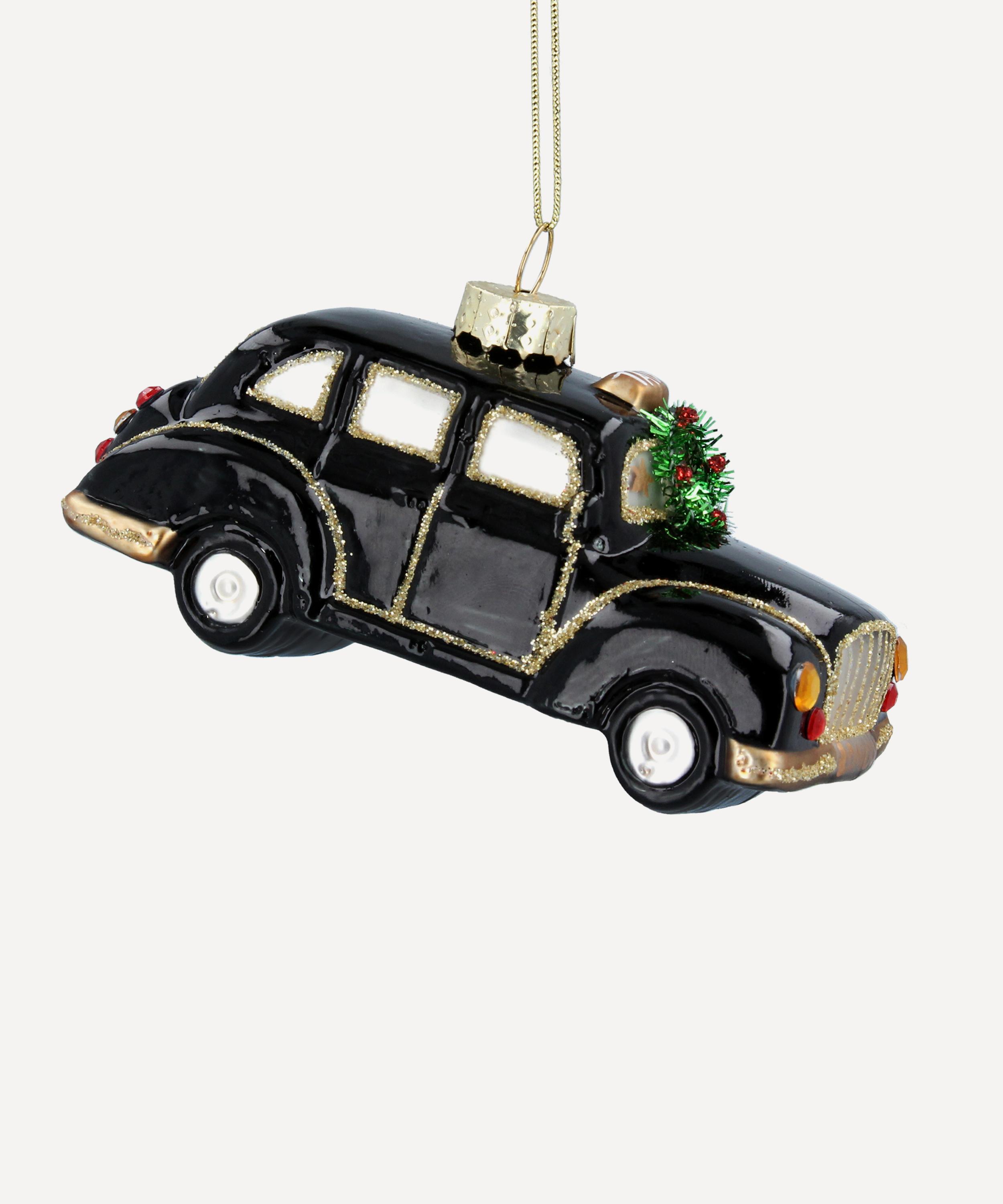 Christmas - London Taxi with Wreath Ornament