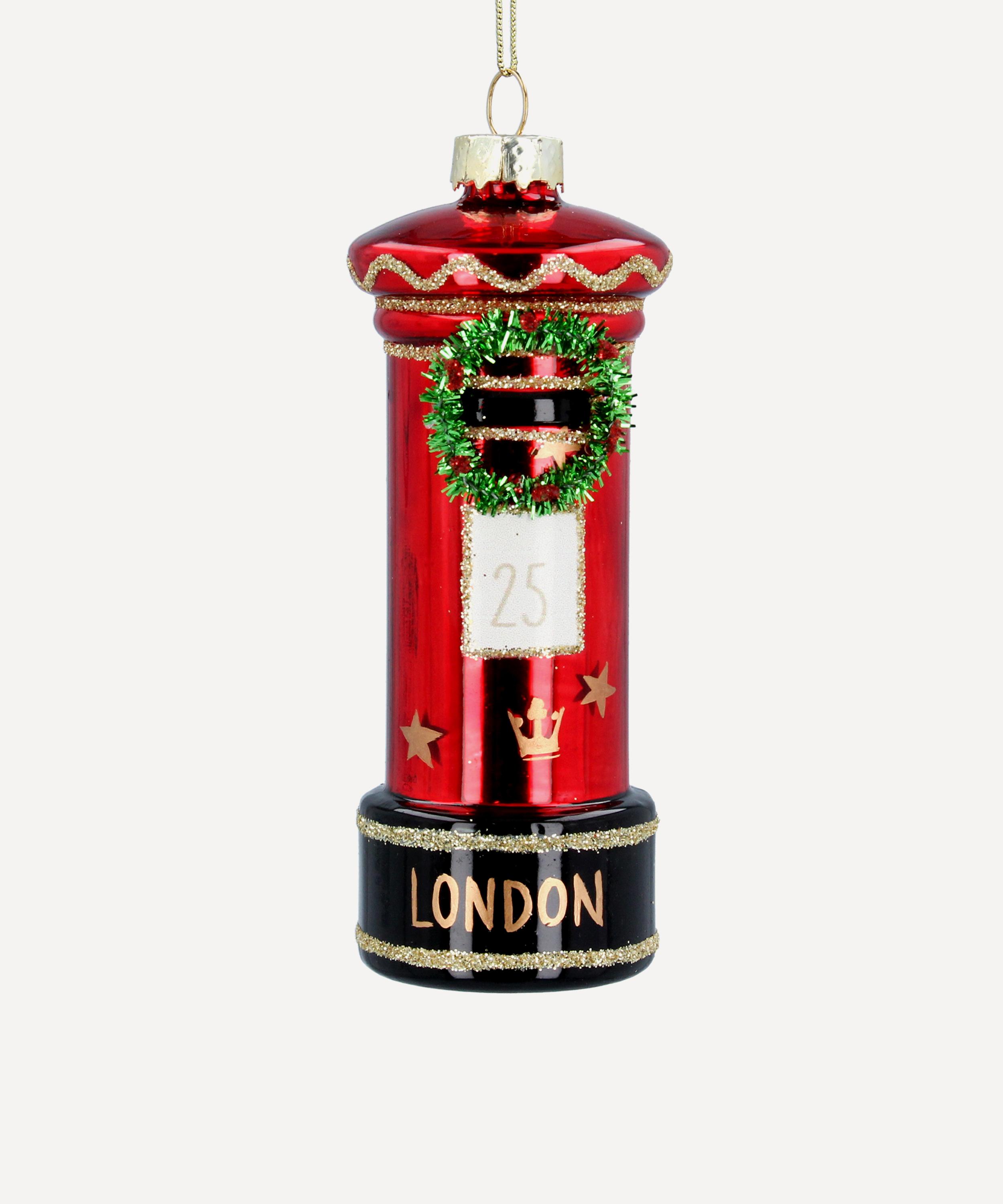 Christmas - London Post Box with Wreath Ornament image number 0