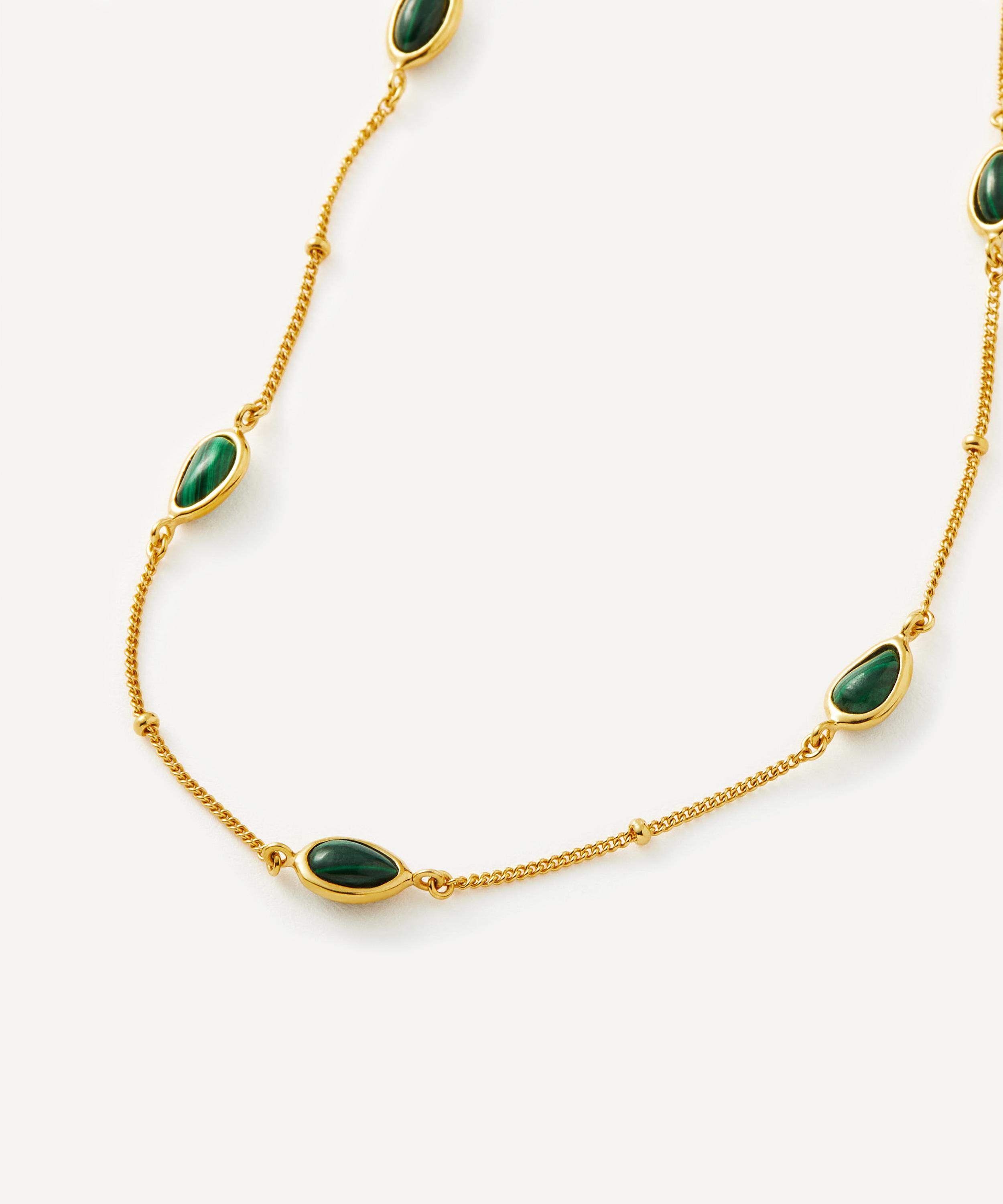 Missoma - 18ct Gold-Plated Vermeil Silver Magma Gemstone Charm Choker Necklace image number 3