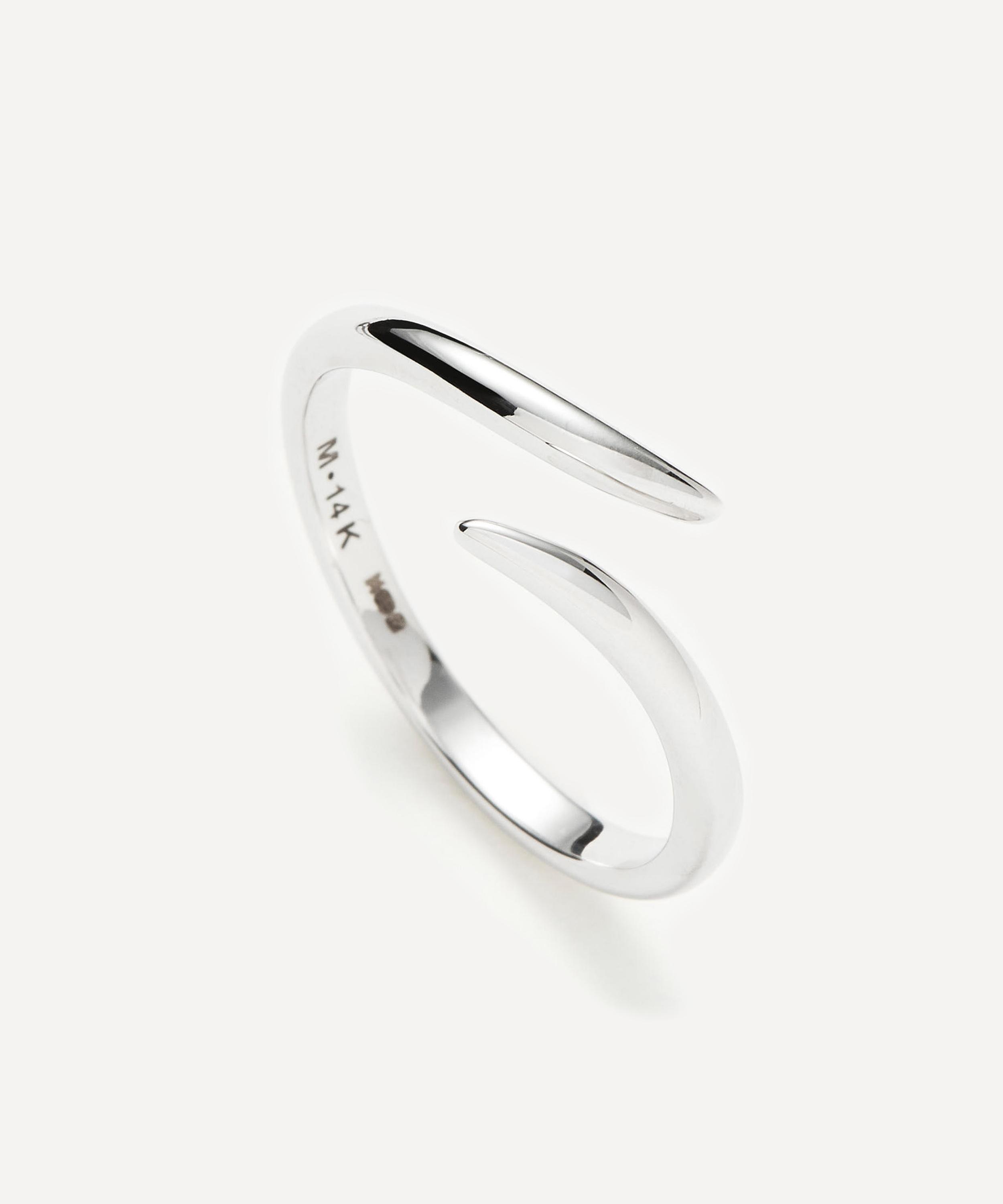 Missoma - 14ct White Gold Fine Open Claw Ring image number 0