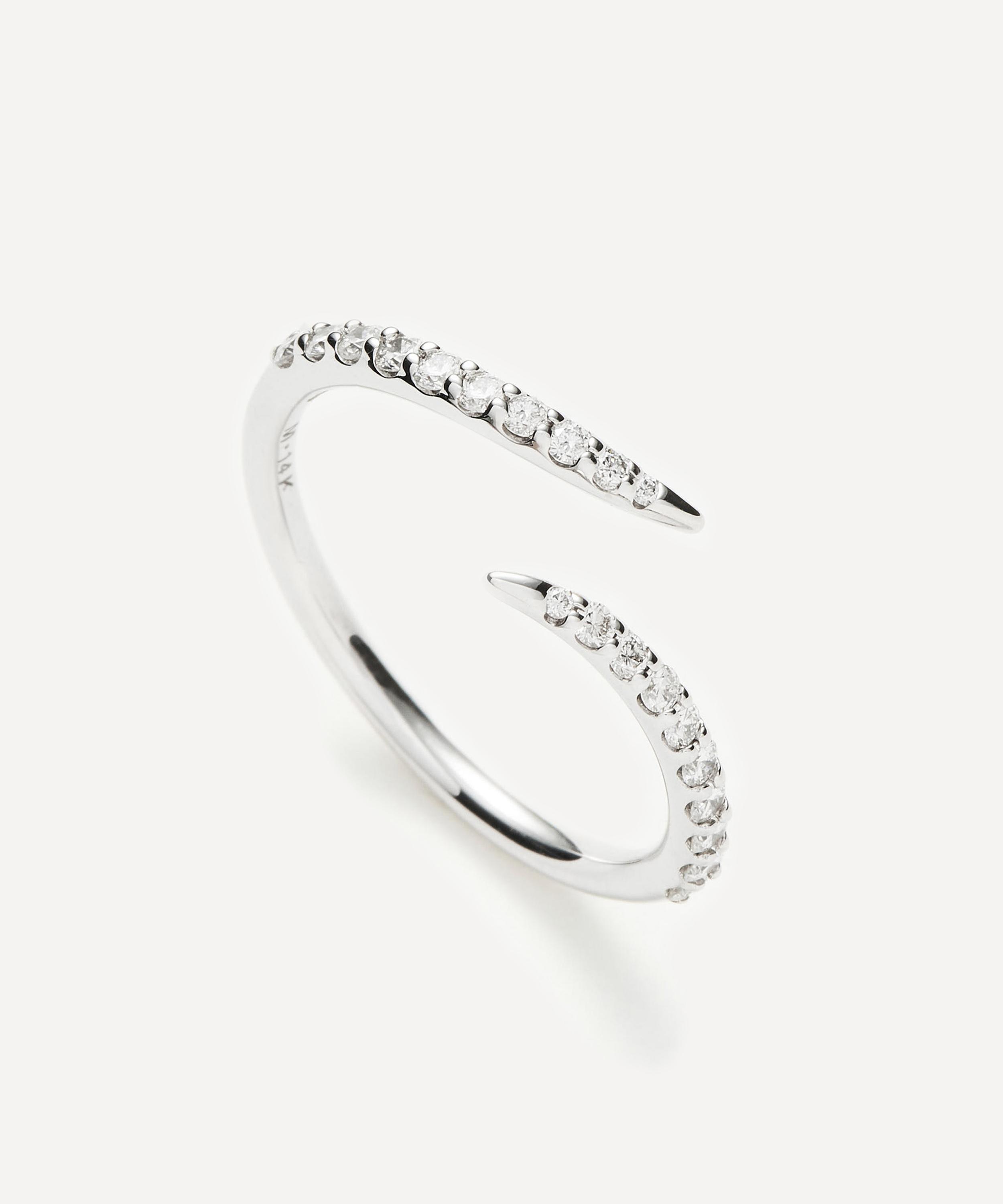 Missoma - 14ct White Gold Fine Open Claw Ring image number 0