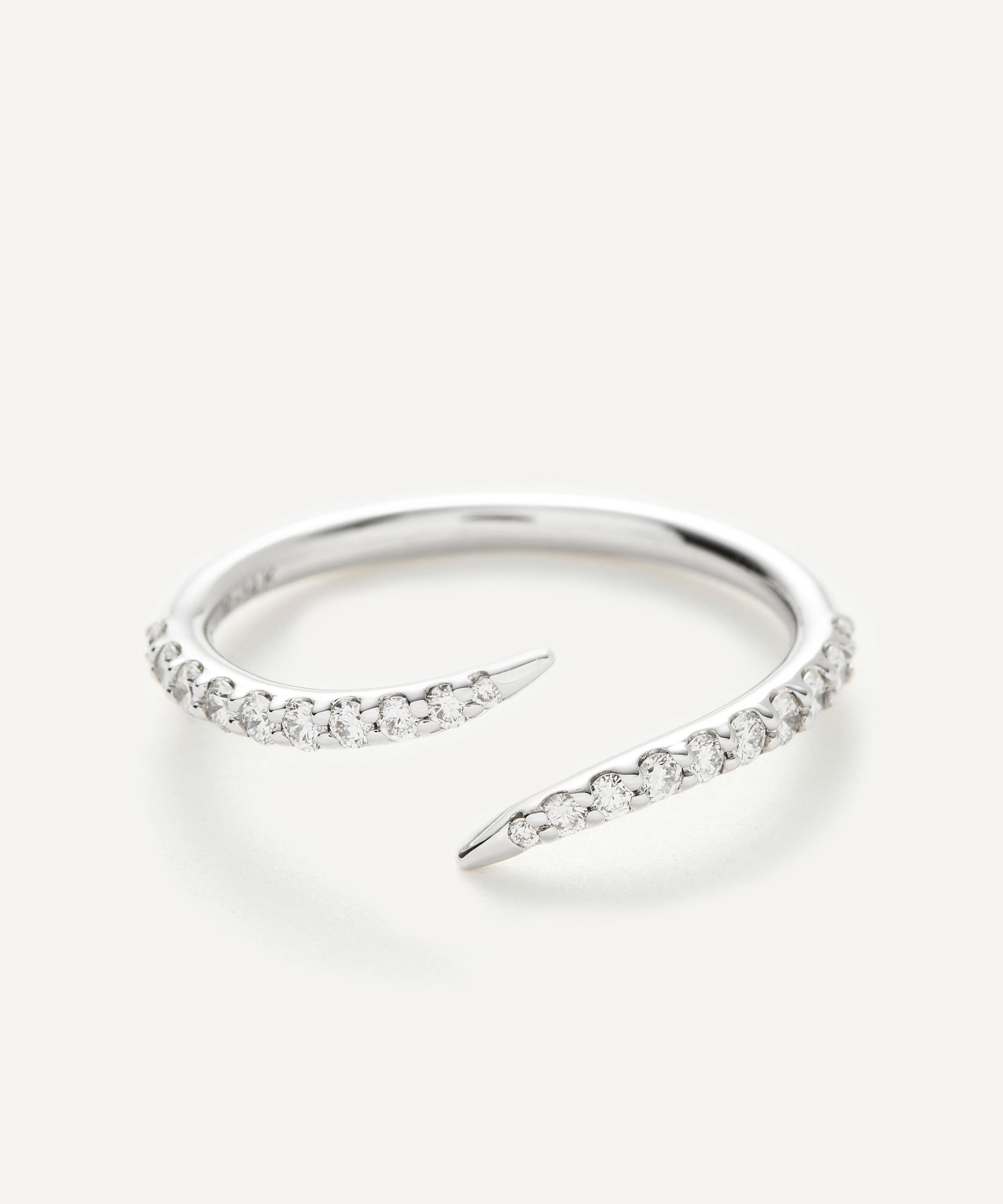 Missoma - 14ct White Gold Fine Open Claw Ring image number 1