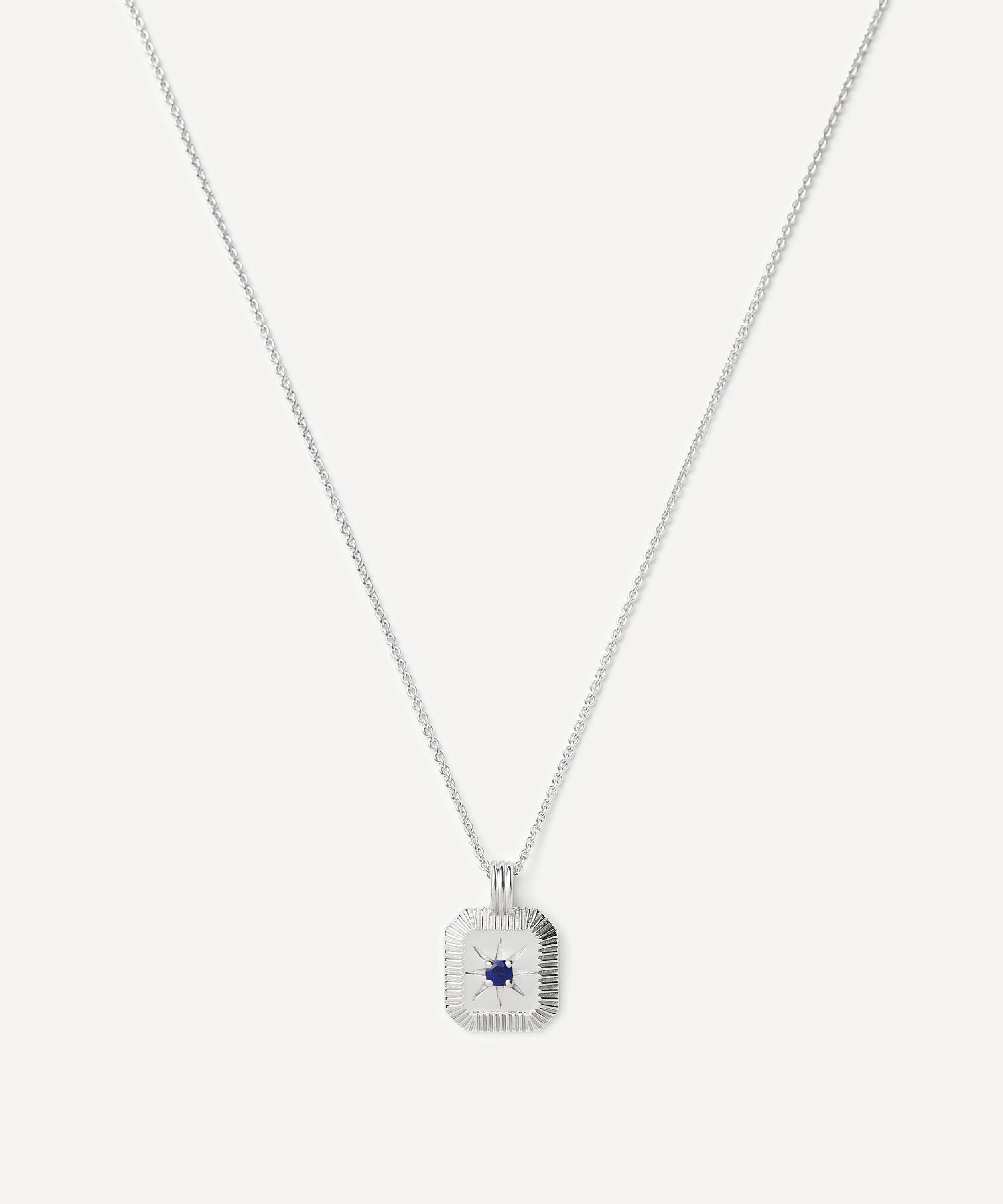 Missoma - Sterling Silver September Birthstone Pendant Necklace image number 0