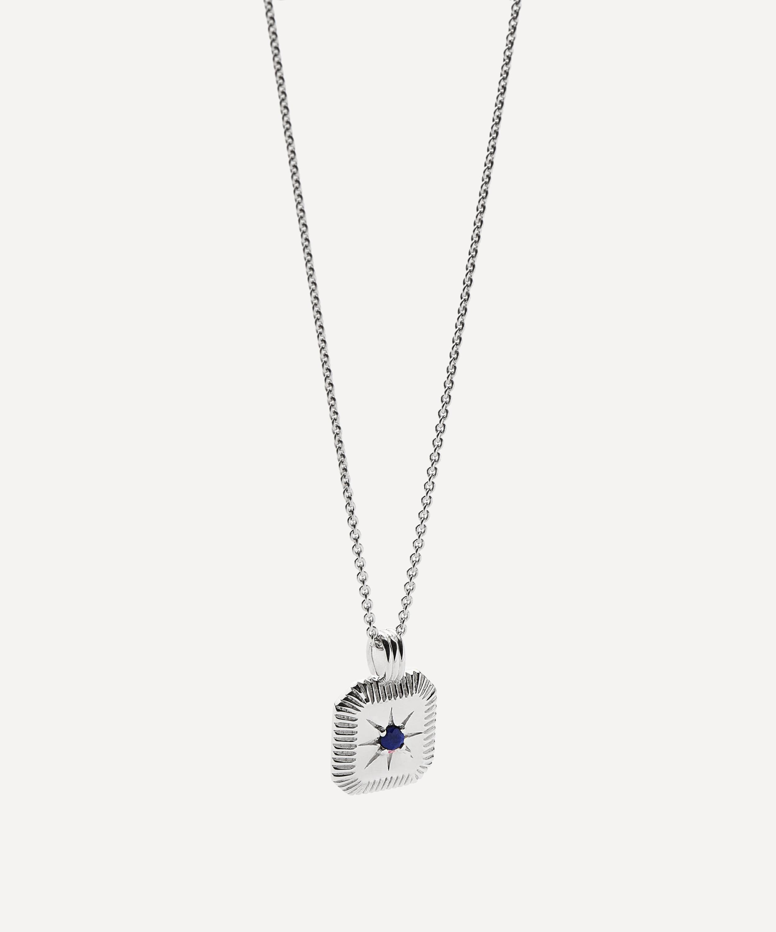 Missoma - Sterling Silver September Birthstone Pendant Necklace image number 1