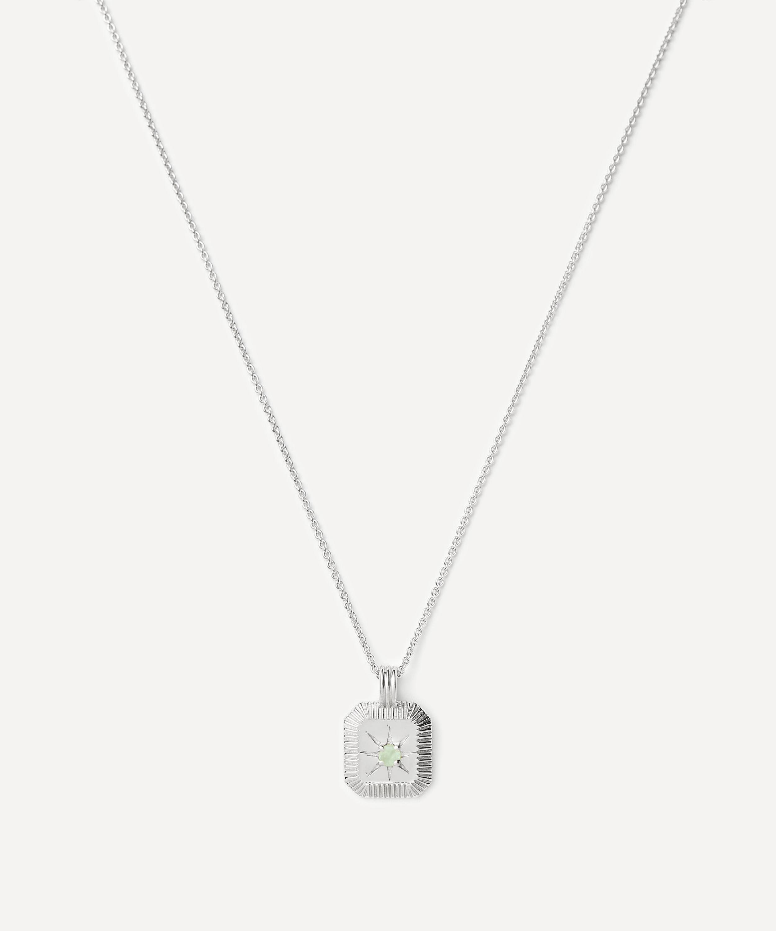Missoma - Sterling Silver March Birthstone Pendant Necklace image number 0