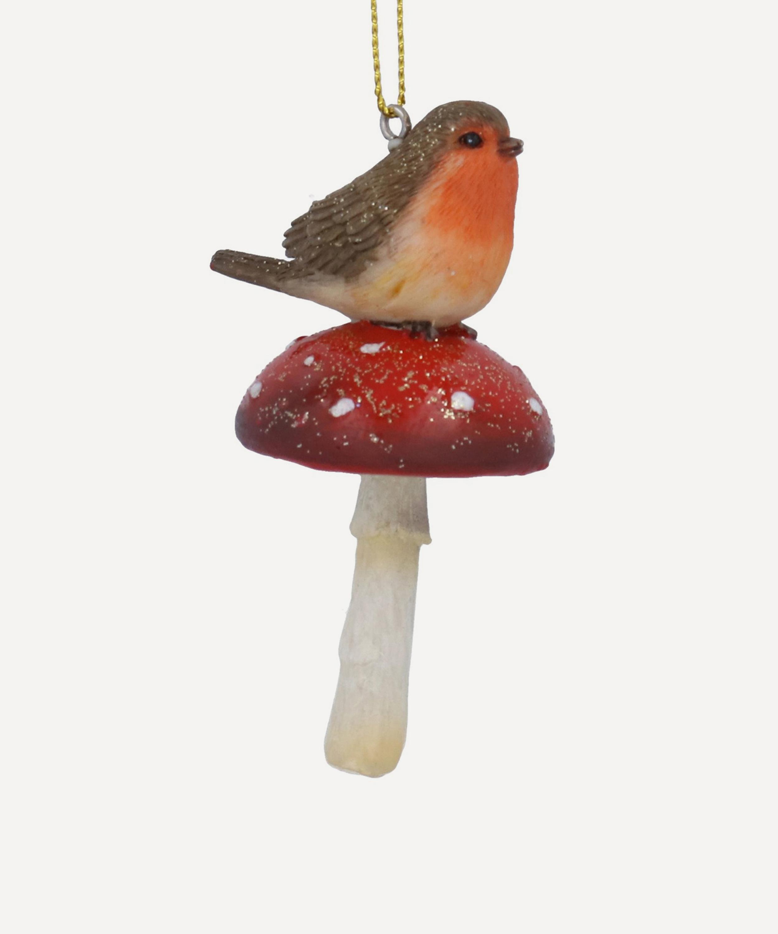 Christmas - Robin on Toadstool Ornament image number 0