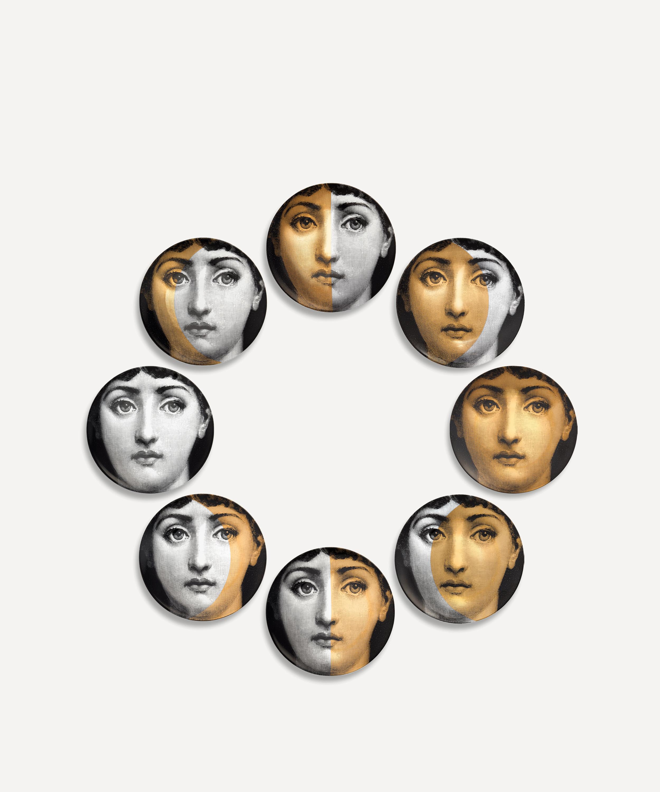 Fornasetti - Tema e Variazioni Fasi Lunaei Plate Set of 8