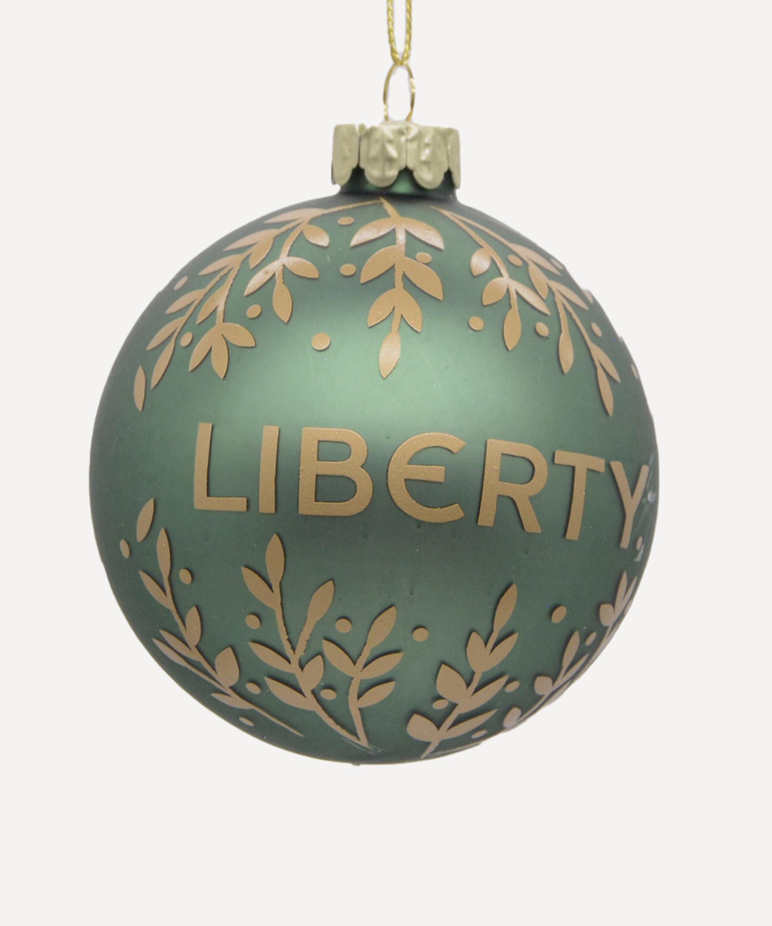 Christmas - Matte Green Liberty Bauble image number 0