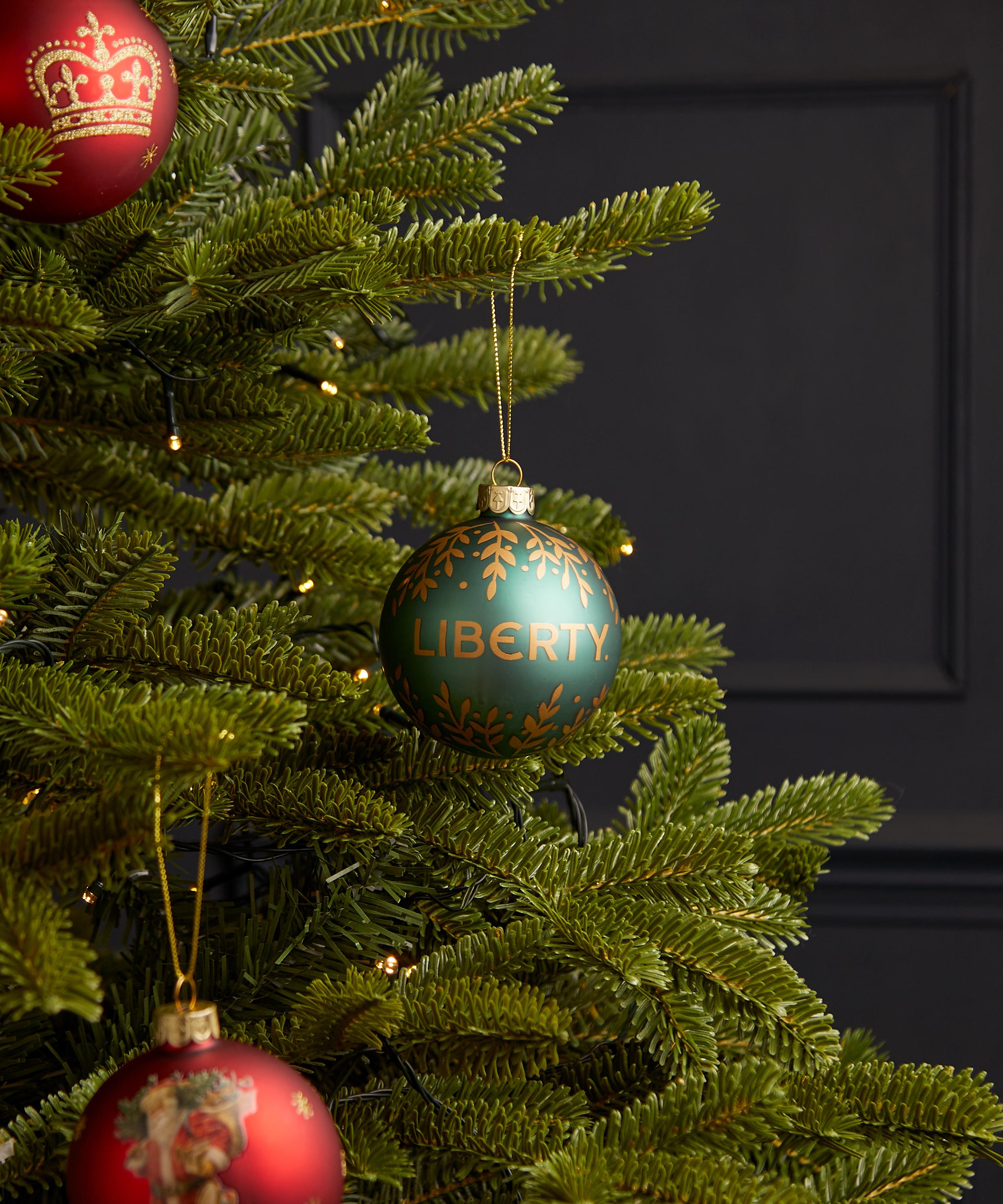 Christmas - Matte Green Liberty Bauble image number 1