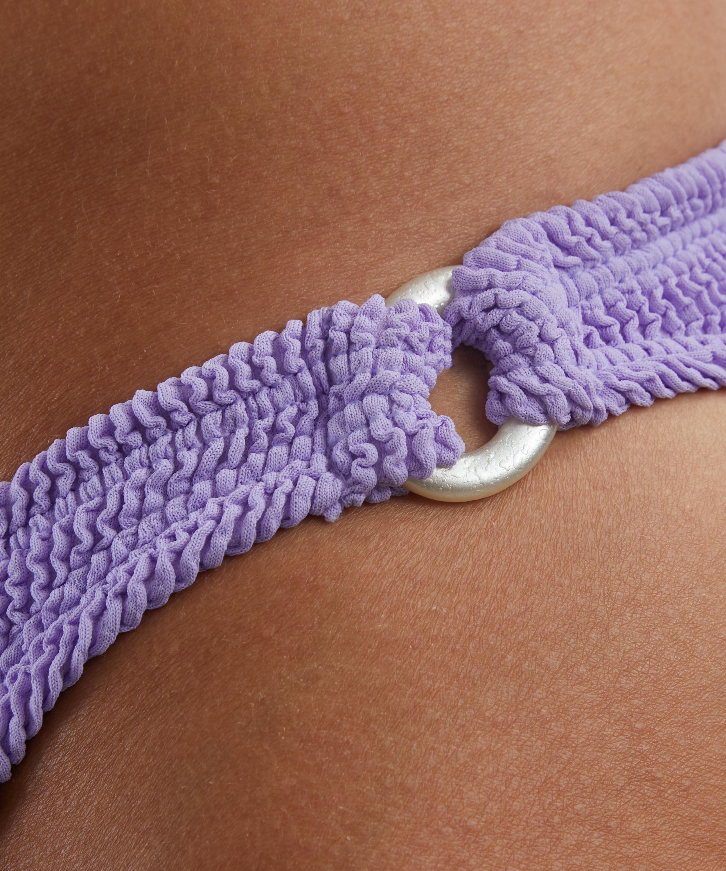 Hunza G - Lilac Misty Bikini with Pearly Hoops image number 4