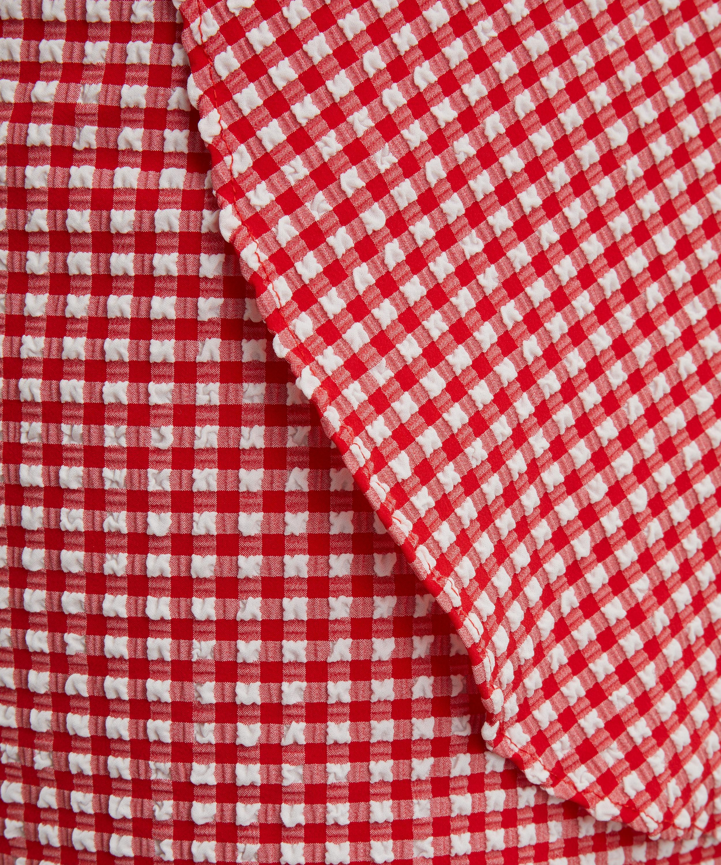 Hunza G - Gingham Seersucker Short Sarong image number 4