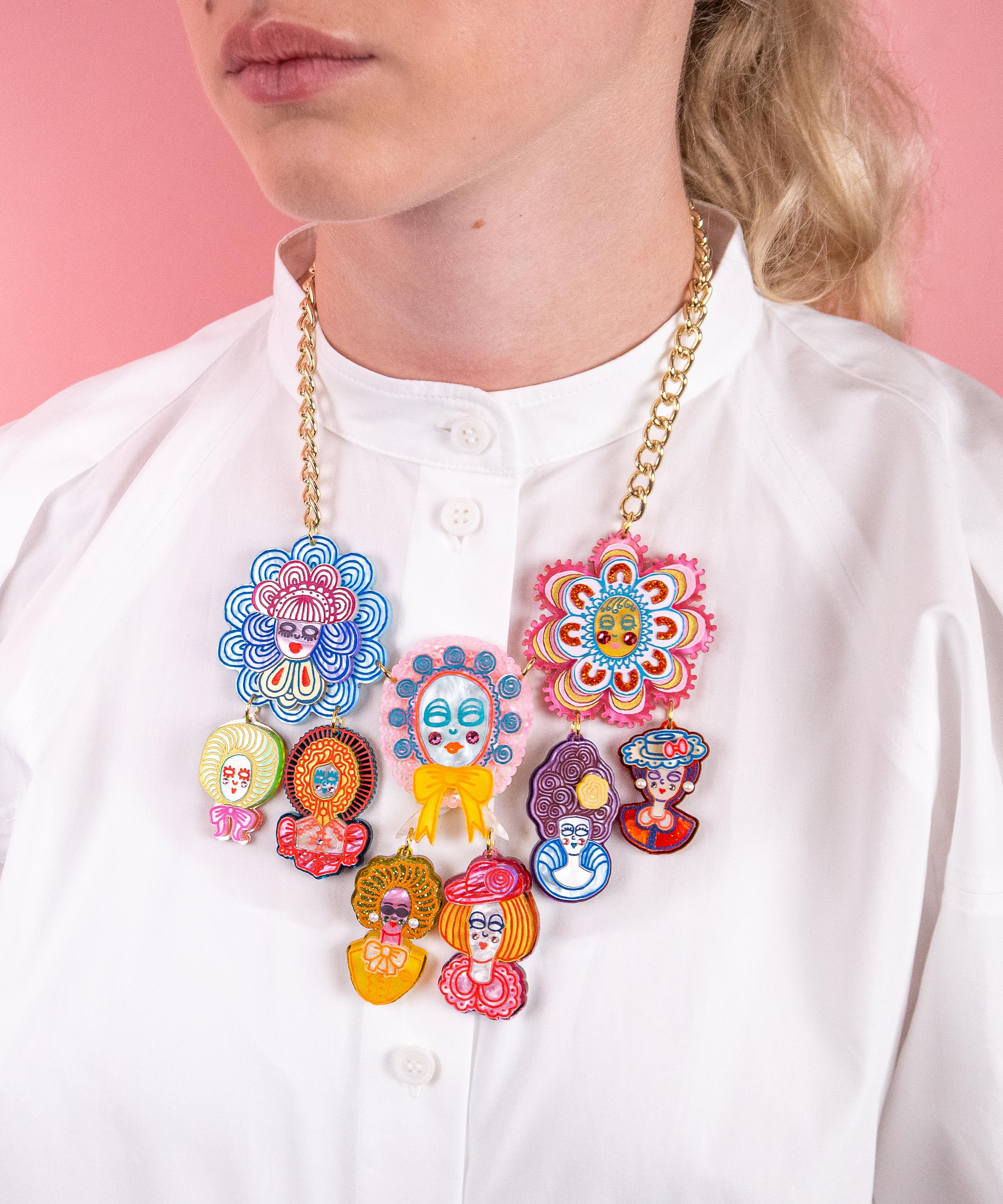 Tatty Devine - Family Tree Statement Necklace image number 1