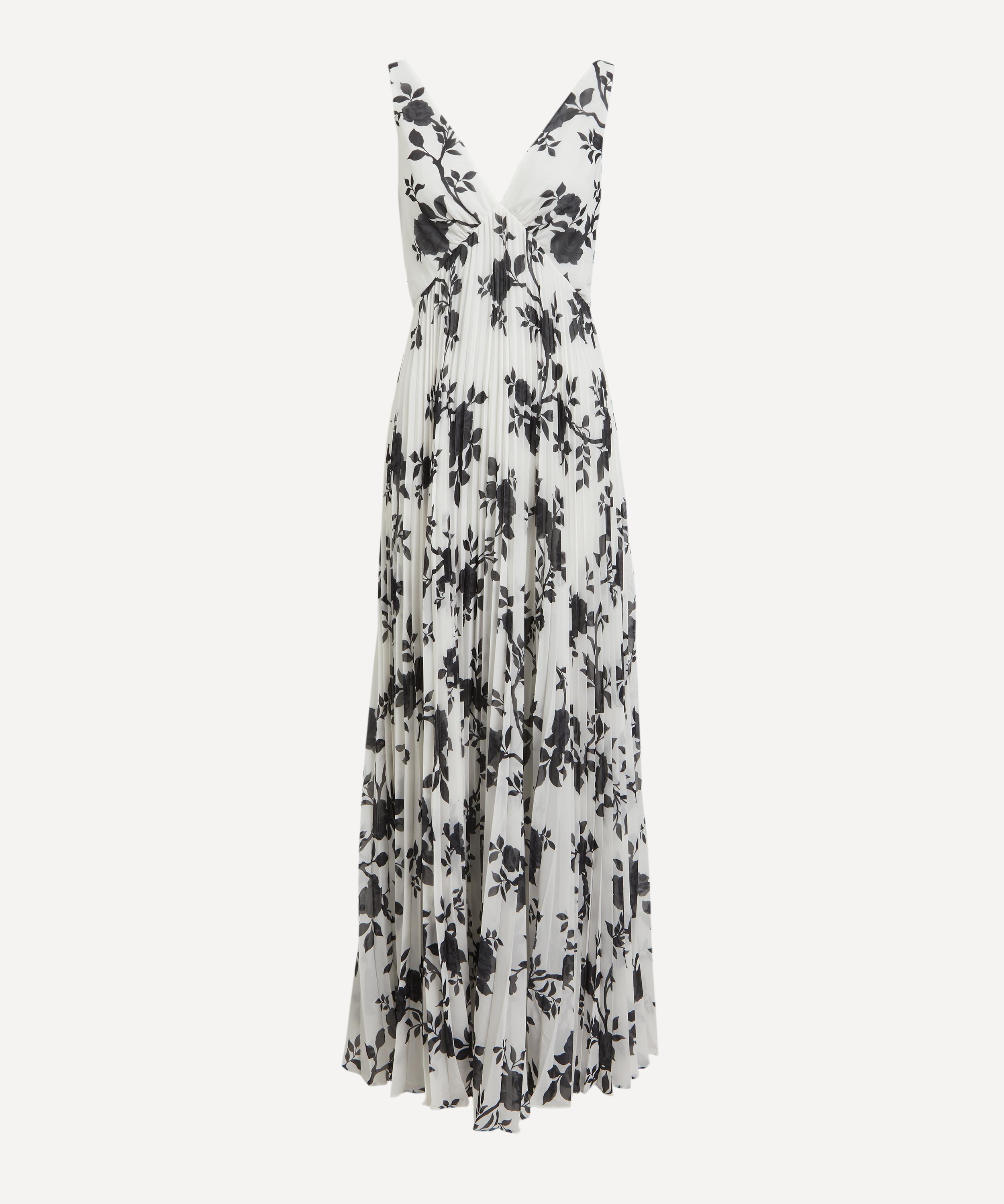 Self-Portrait - Floral Print Chiffon Maxi Dress image number 0